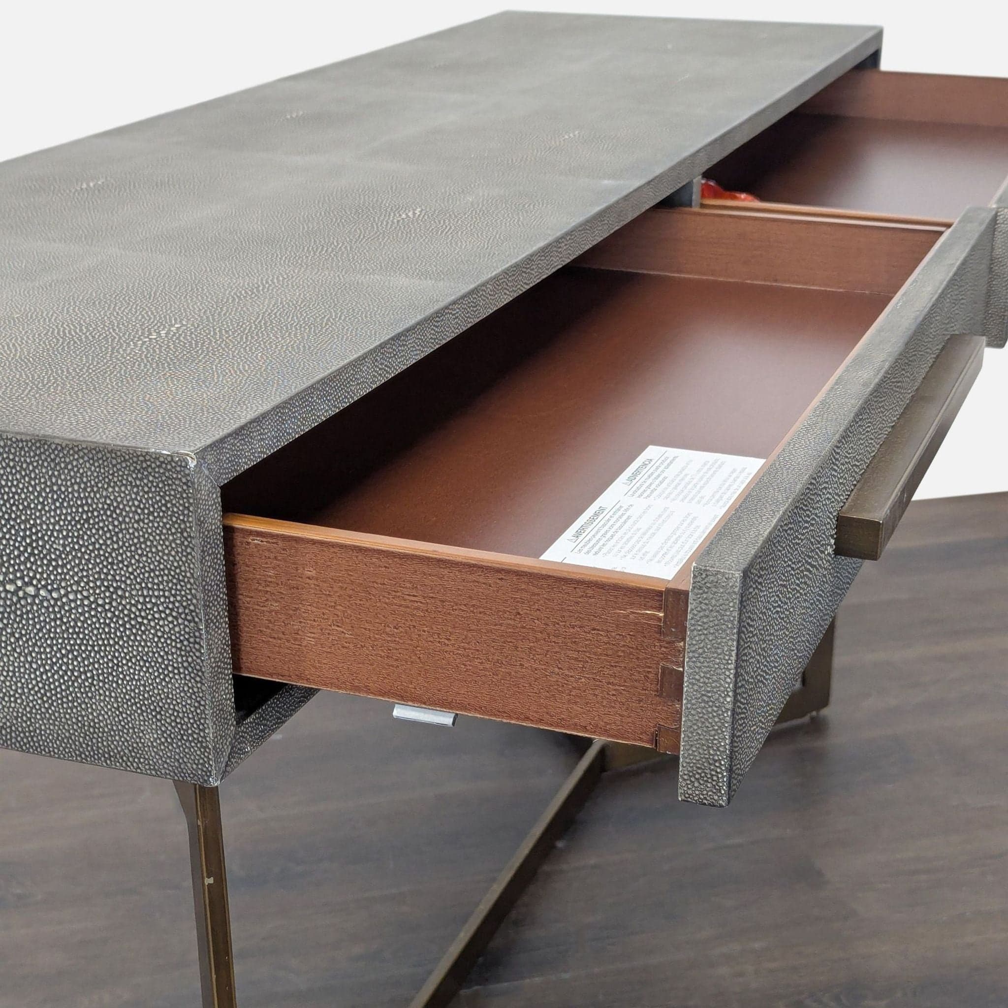 Crate & Barrel Faux Shagreen Console Table - Thumbnail 10