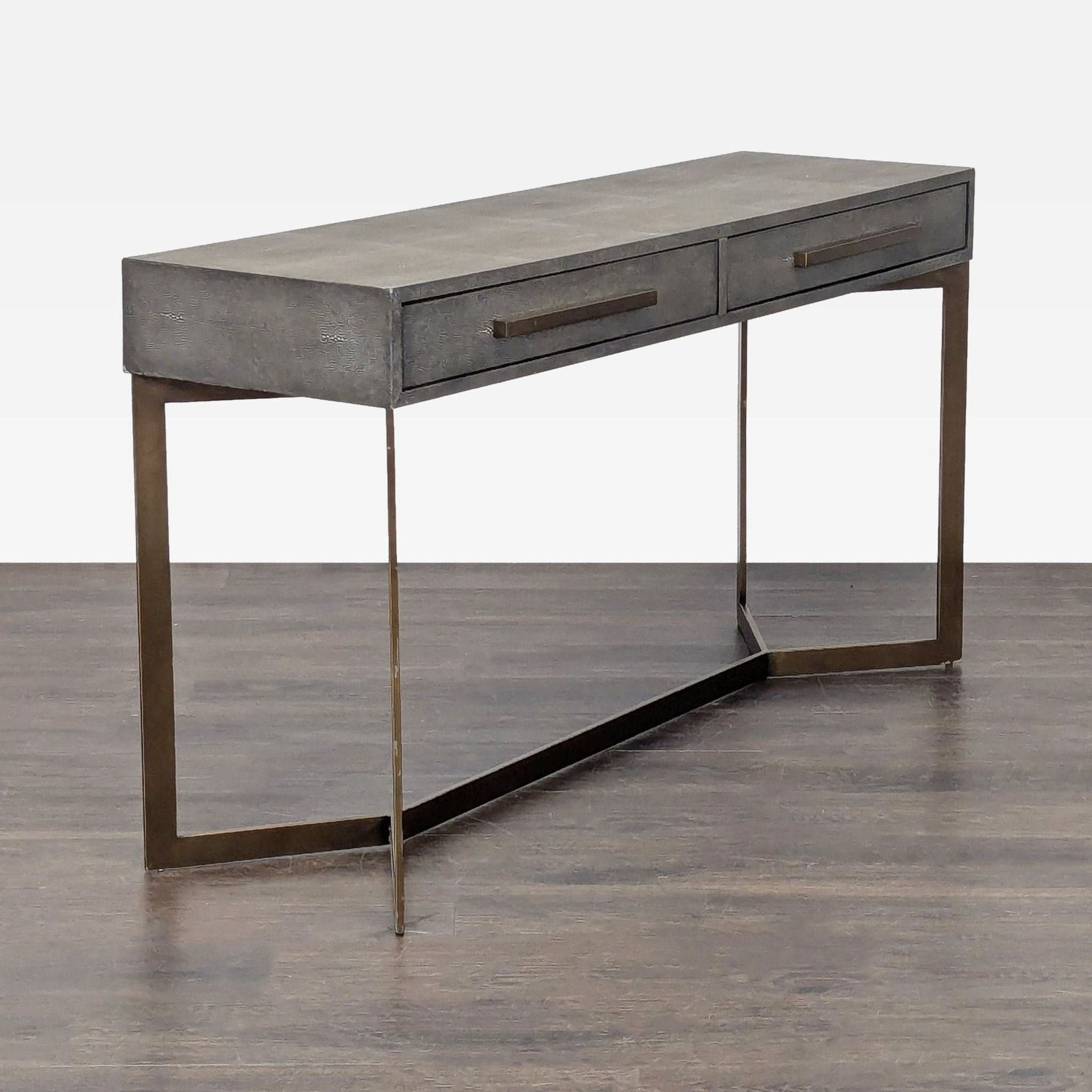 Crate & Barrel Faux Shagreen Console Table - Thumbnail 9