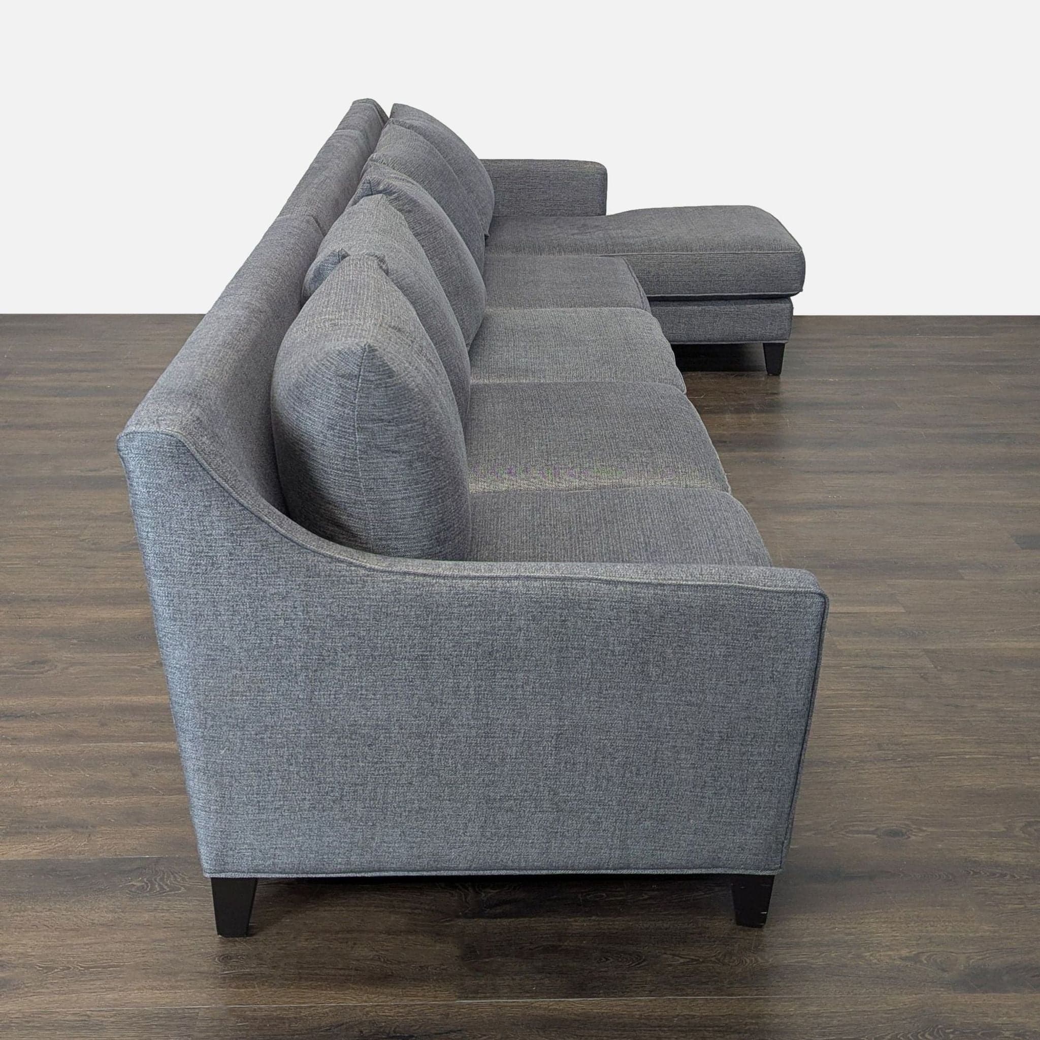Modern Gray 5-Seat Sectional Sofa with Chaise Lounge - Thumbnail 3