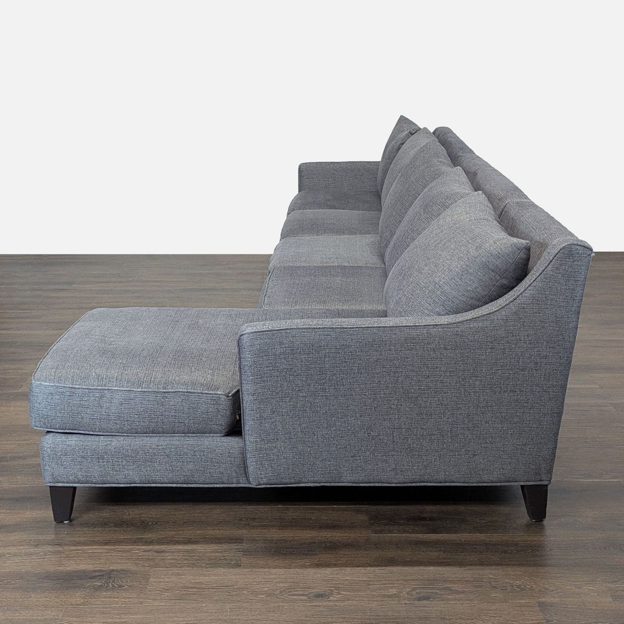 Modern Gray 5-Seat Sectional Sofa with Chaise Lounge - Thumbnail 5