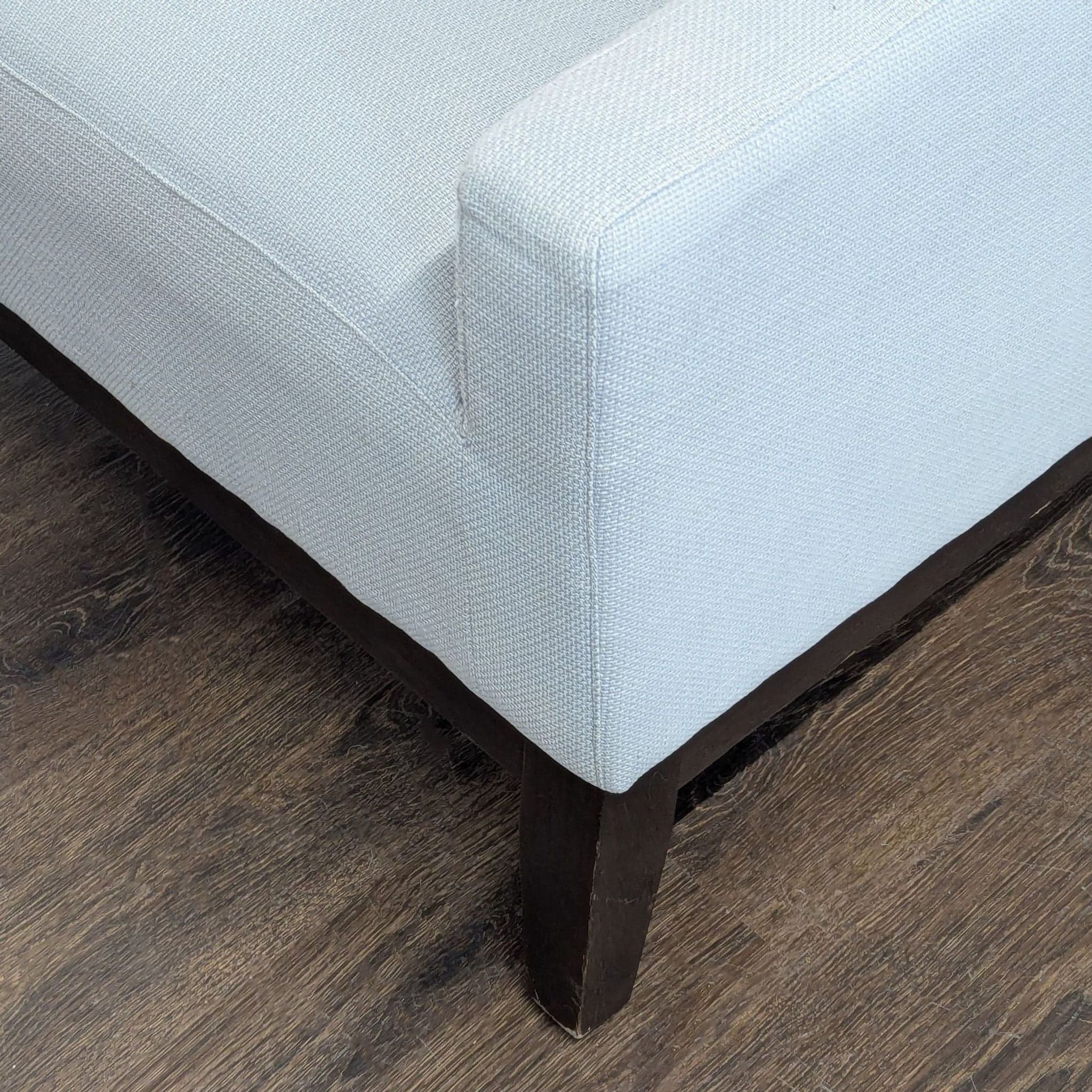 West Elm Modern Lounge Chair in Light Blue Fabric - Thumbnail 5