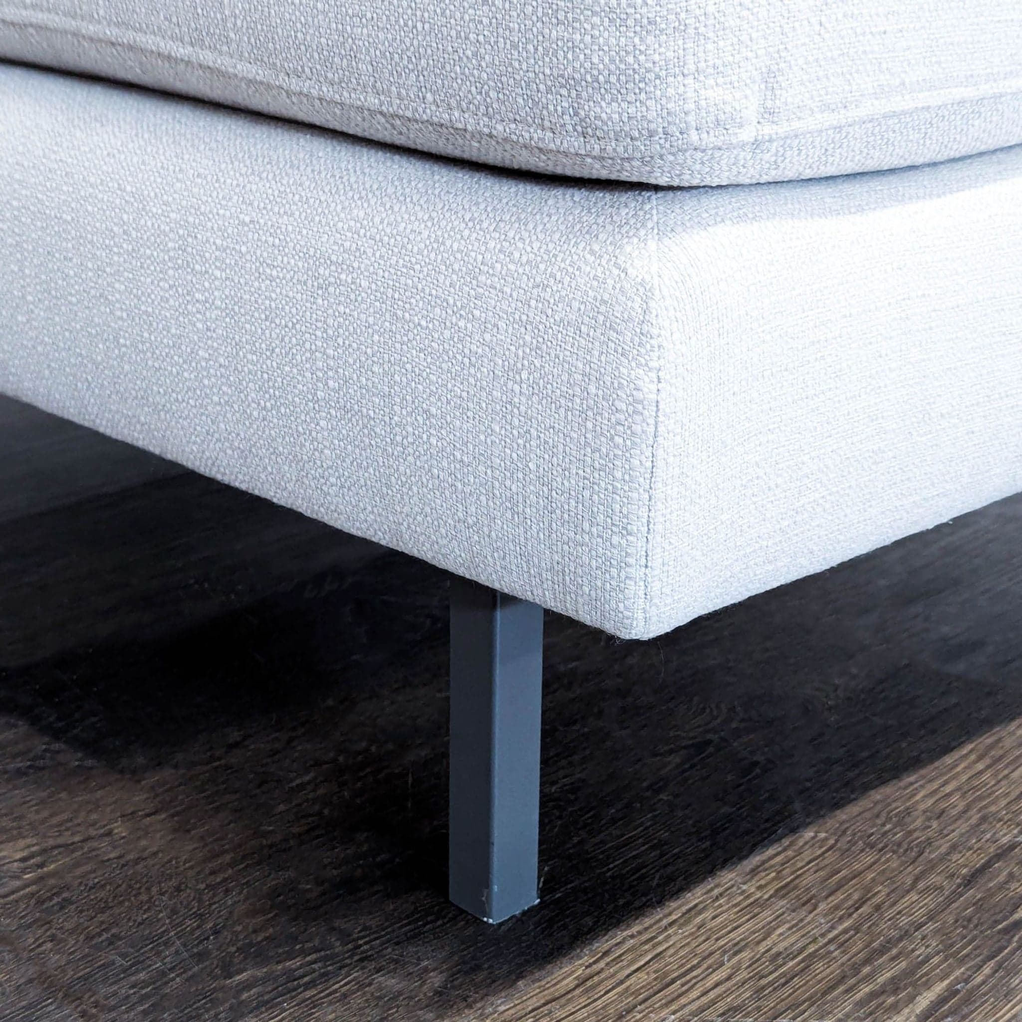 CB2 Avec Modern Light Gray Lounge Chair with Metal Legs - Thumbnail 8