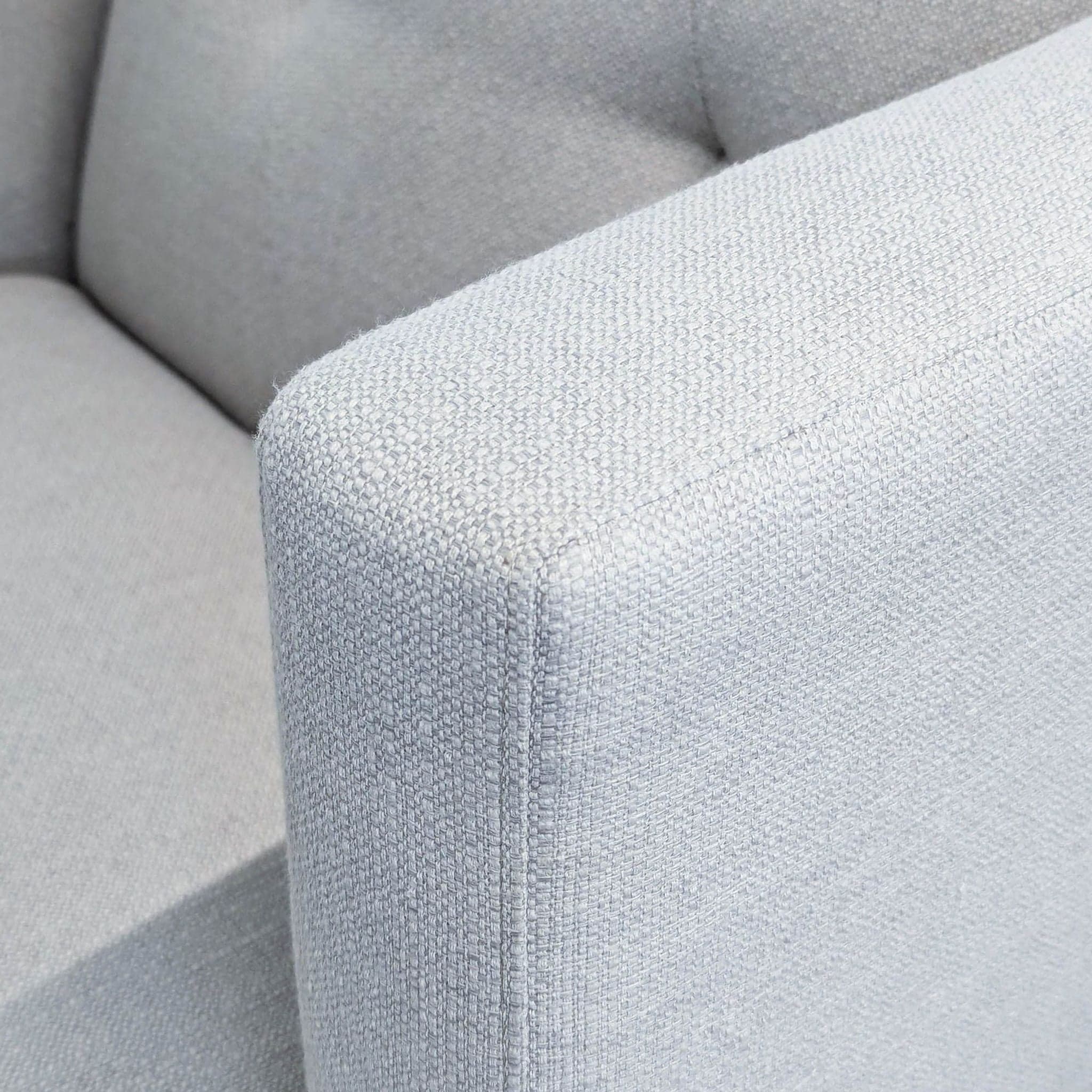 CB2 Avec Modern Light Gray Lounge Chair with Metal Legs - Thumbnail 6
