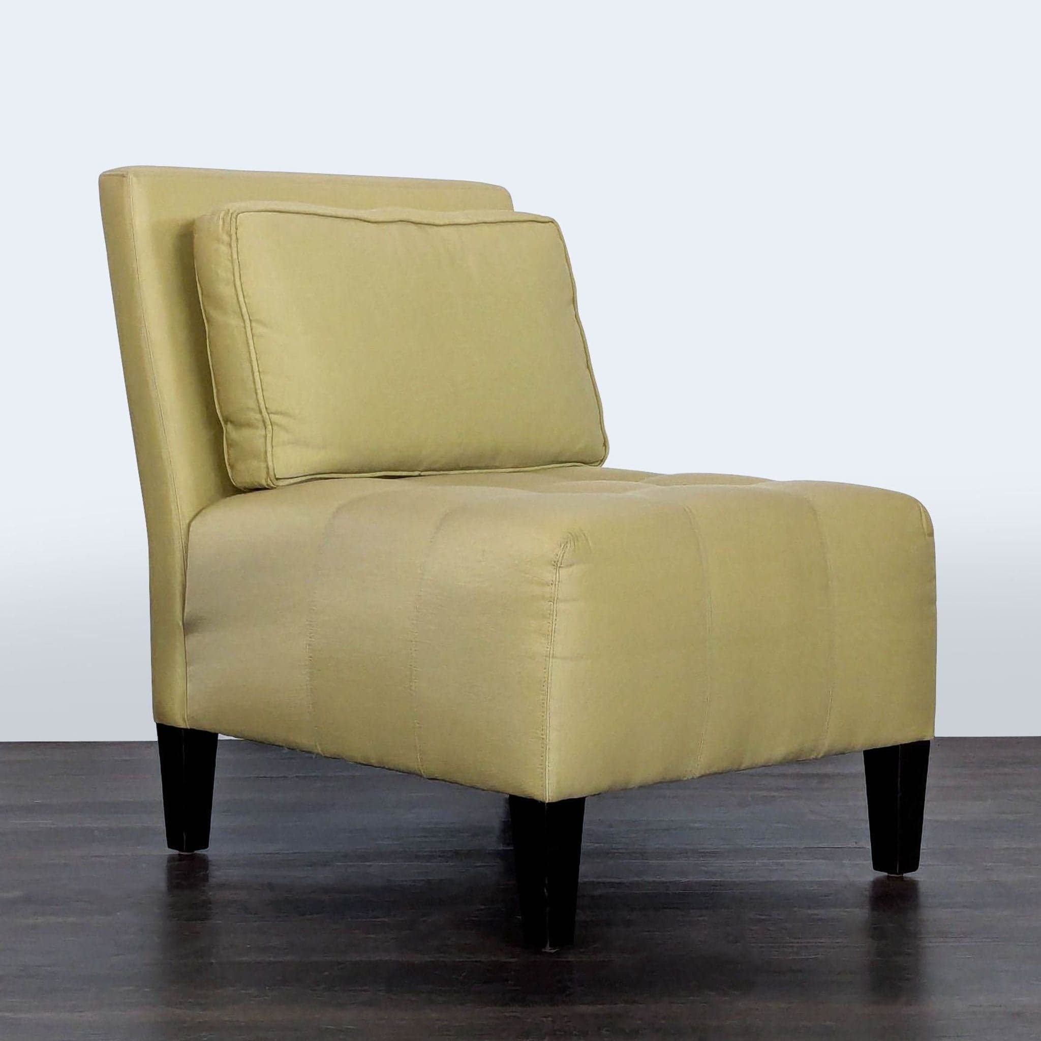 Modern Armless Lounge Chair with Matching Accent Pillow - Thumbnail 2
