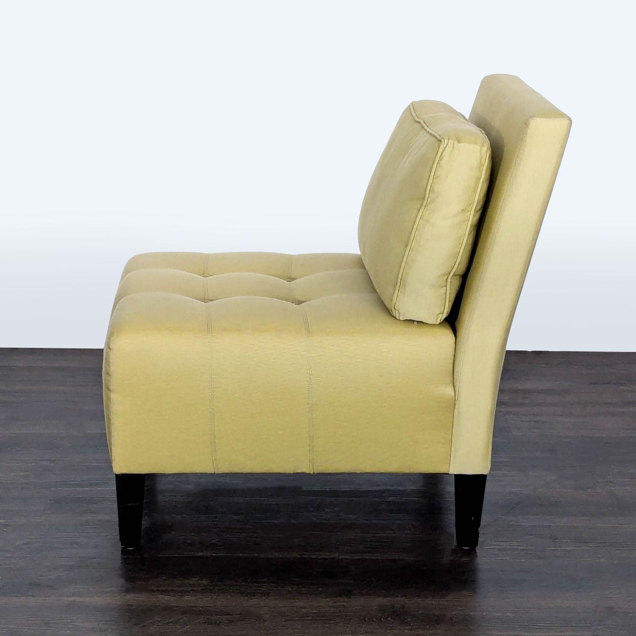 Modern Armless Lounge Chair with Matching Accent Pillow - Thumbnail 5
