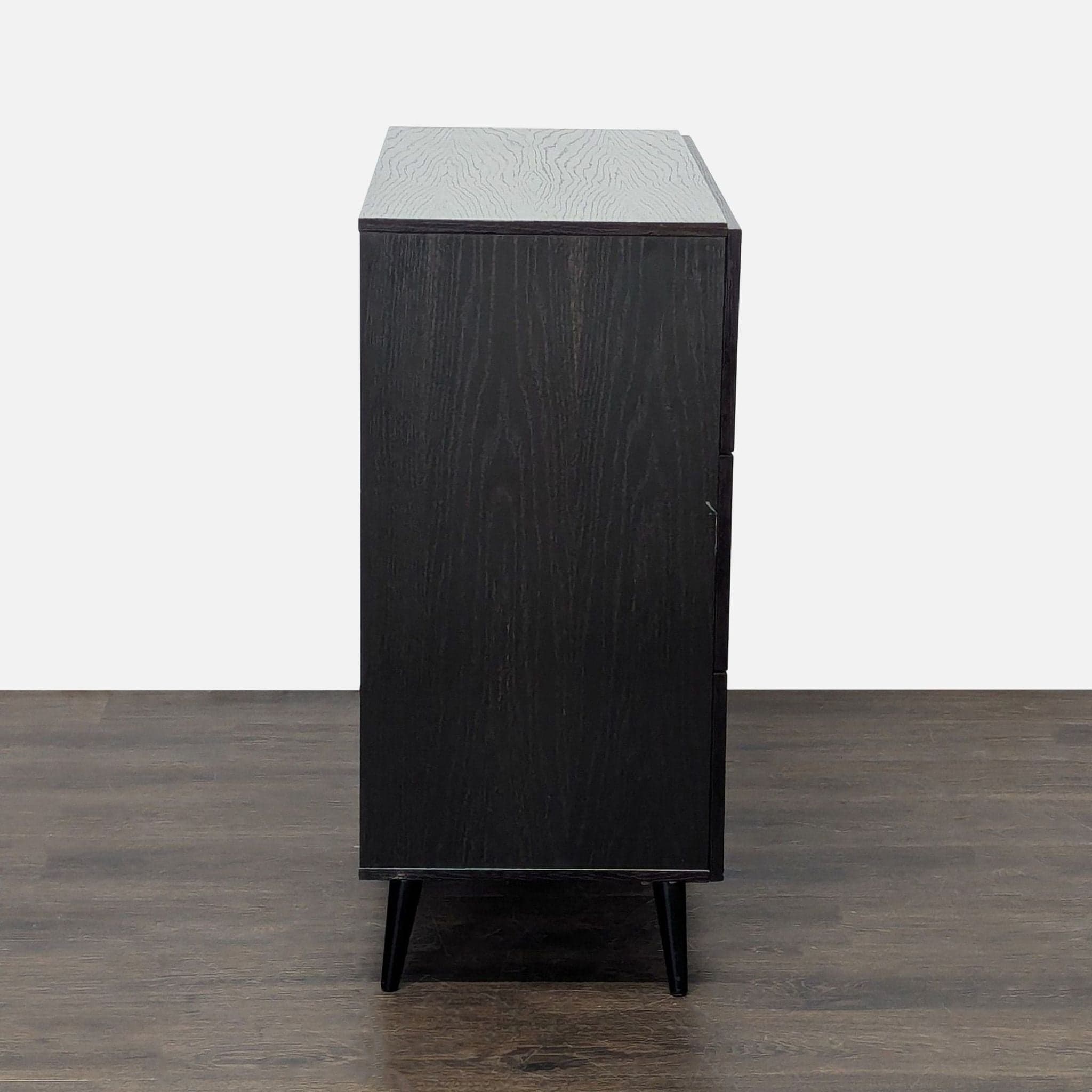 West Elm Adams Modern 3-Drawer Dresser in Espresso Wood Finish - Thumbnail 4