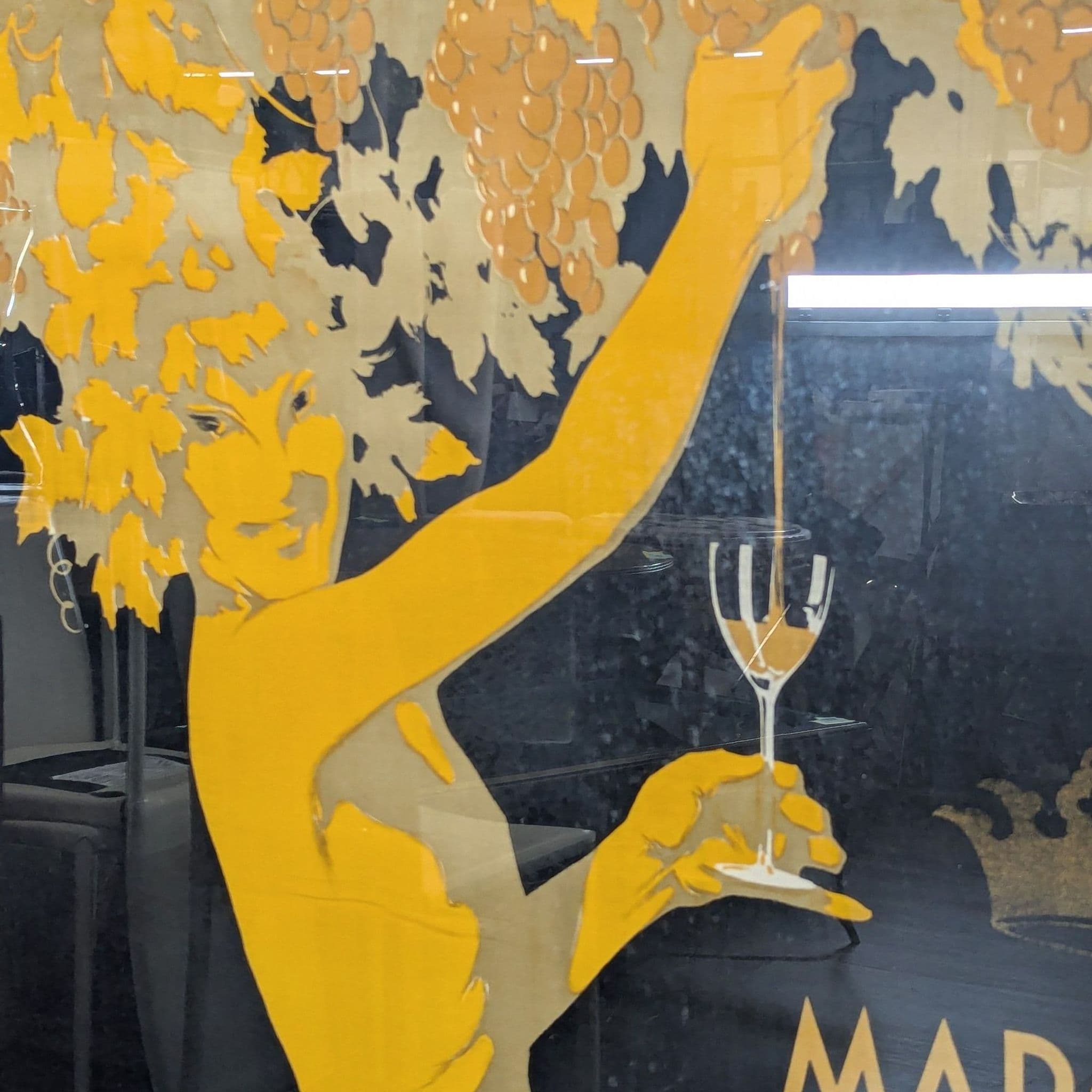 Large Vintage Marqués del Mérito Spanish Wine Advertising Poster - Thumbnail 4
