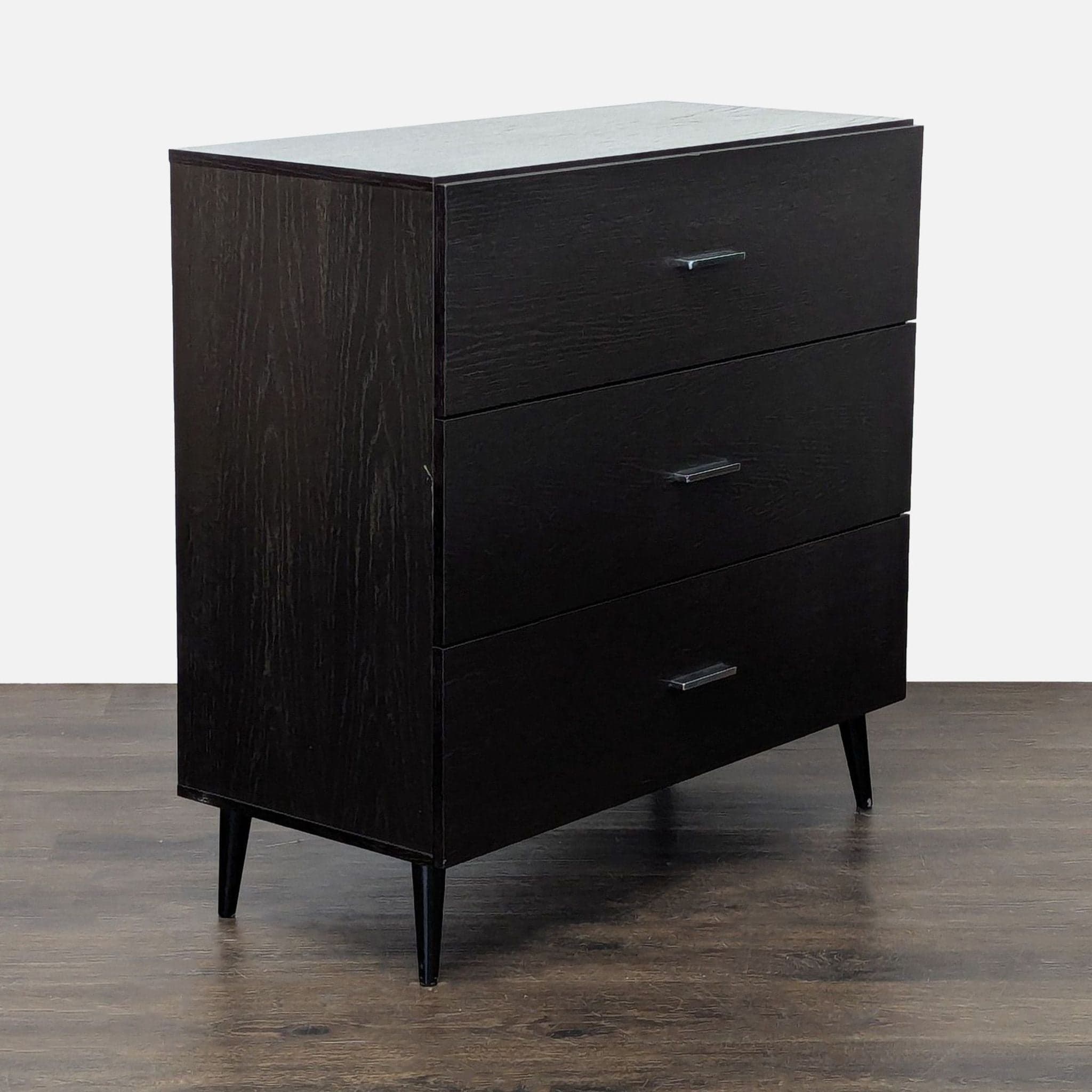 West Elm Adams Modern 3-Drawer Dresser in Espresso Wood Finish - Thumbnail 9