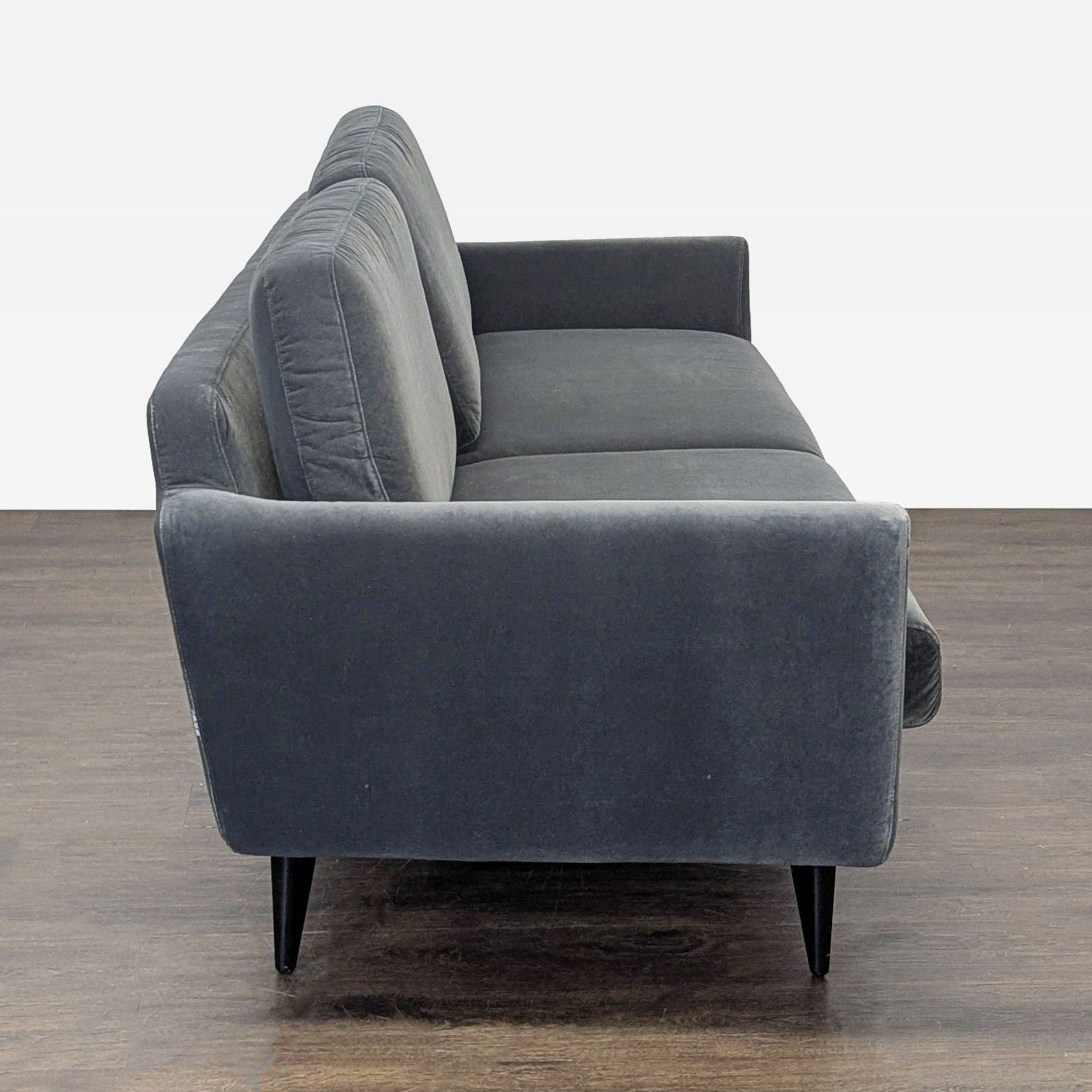 Sits For Crate And Barrel 3-Seat Dark Gray Sofa - Thumbnail 2