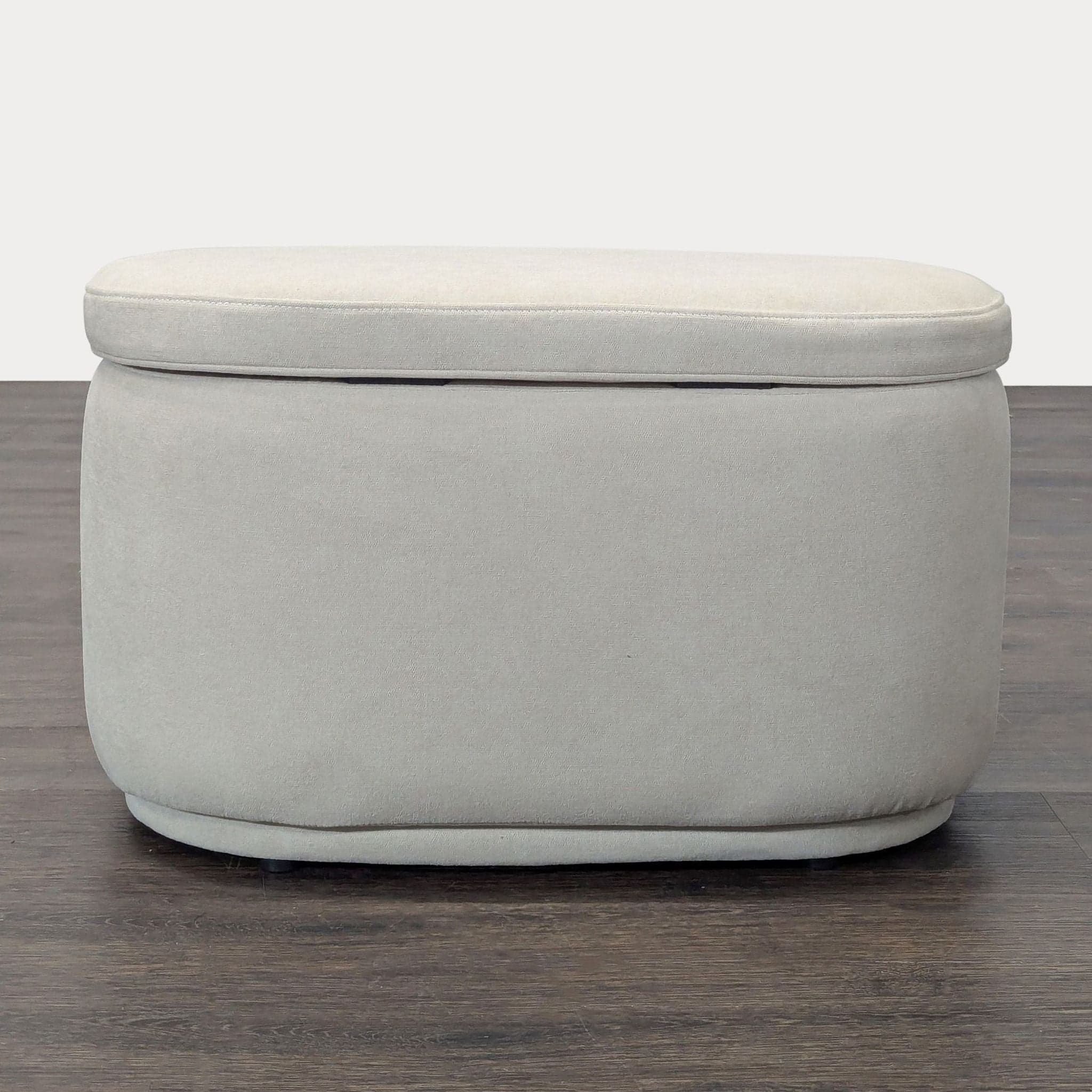Nurture & Upholstered Oval Storage Ottoman - Thumbnail 9