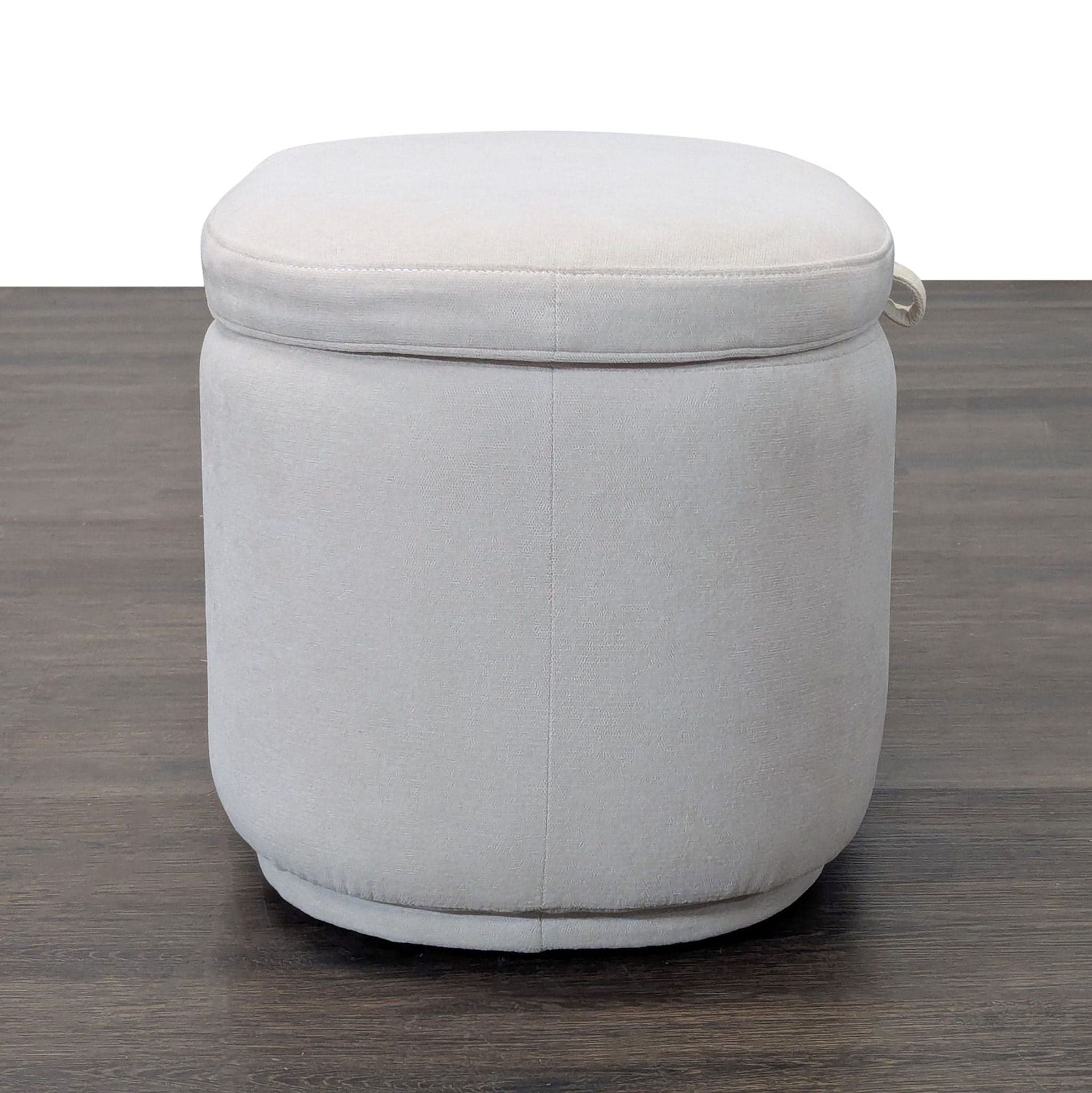 Nurture & Upholstered Oval Storage Ottoman - Thumbnail 3