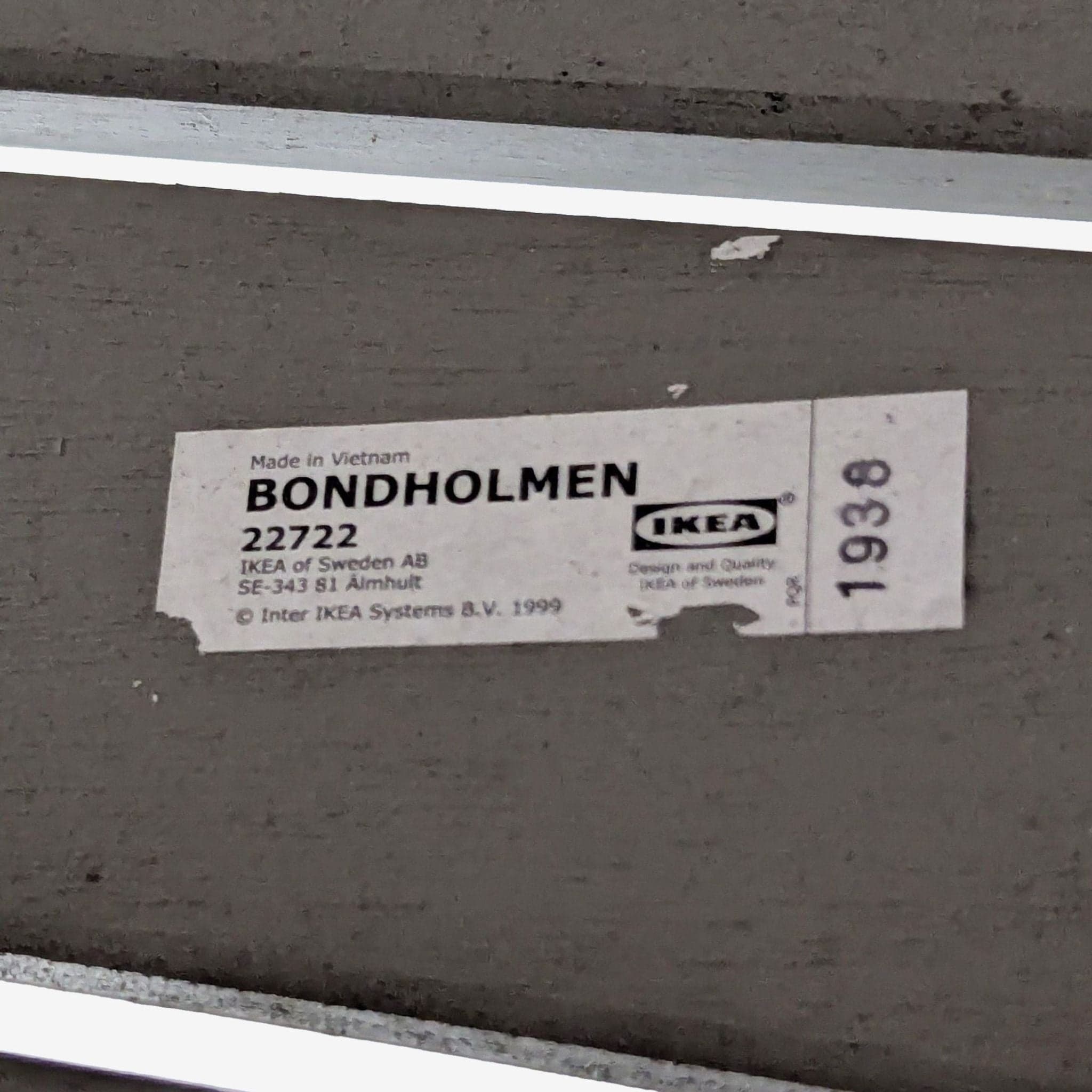 Ikea Bondholmen Gray Slatted Outdoor Console Table with Lower Shelf - Thumbnail 4