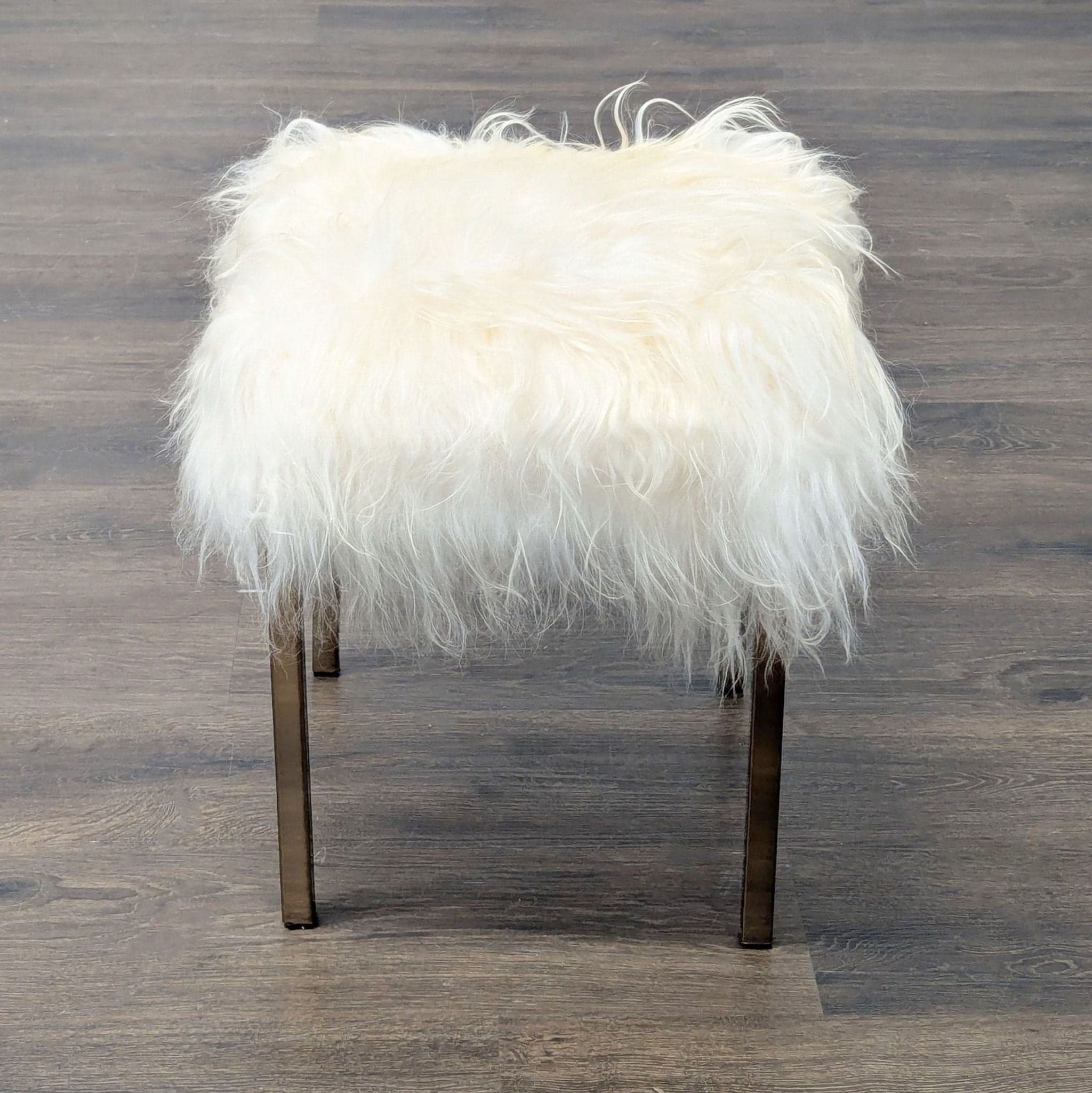 CB2 Sheepskin Stool - Thumbnail 3
