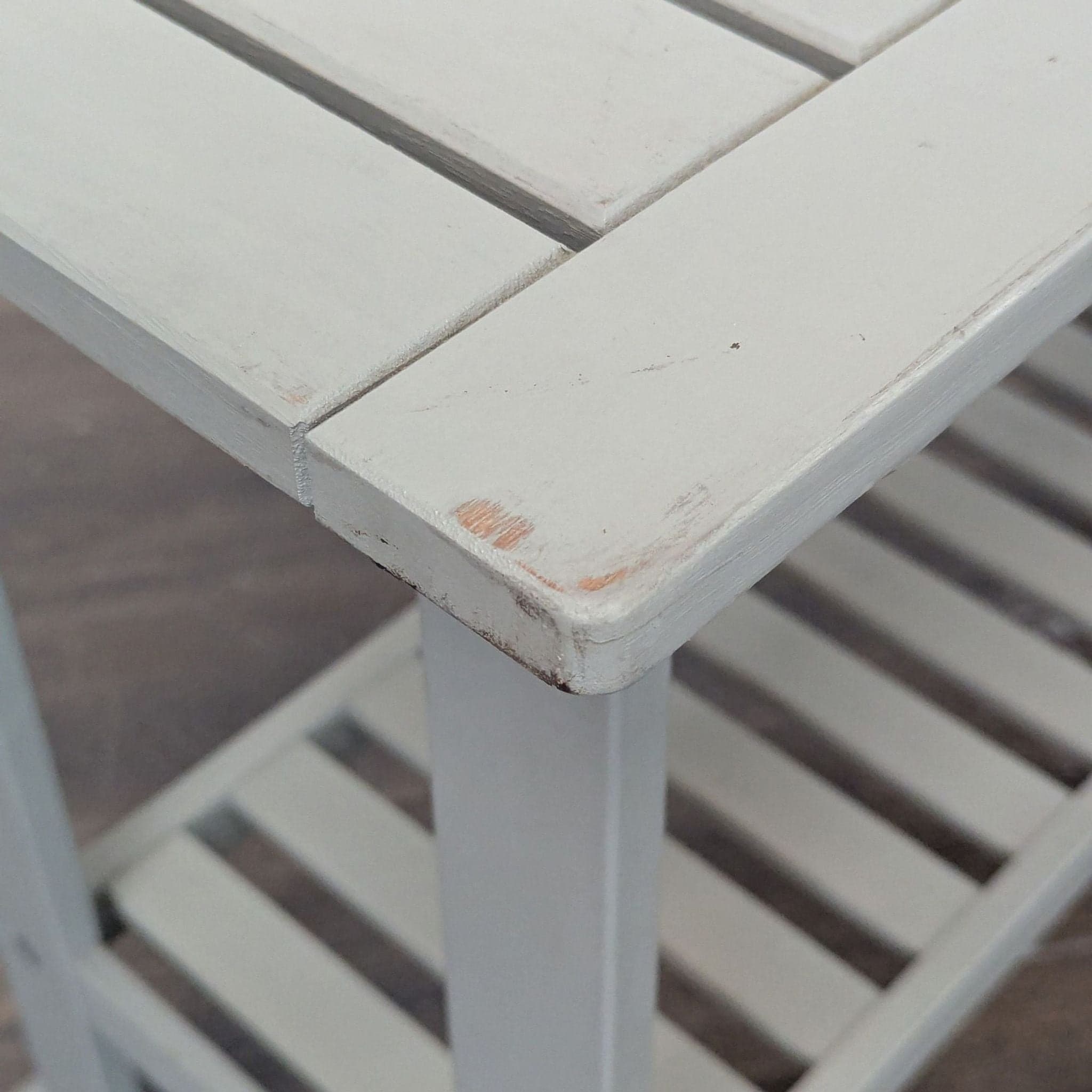 Ikea Bondholmen Gray Slatted Outdoor Console Table with Lower Shelf - Thumbnail 5