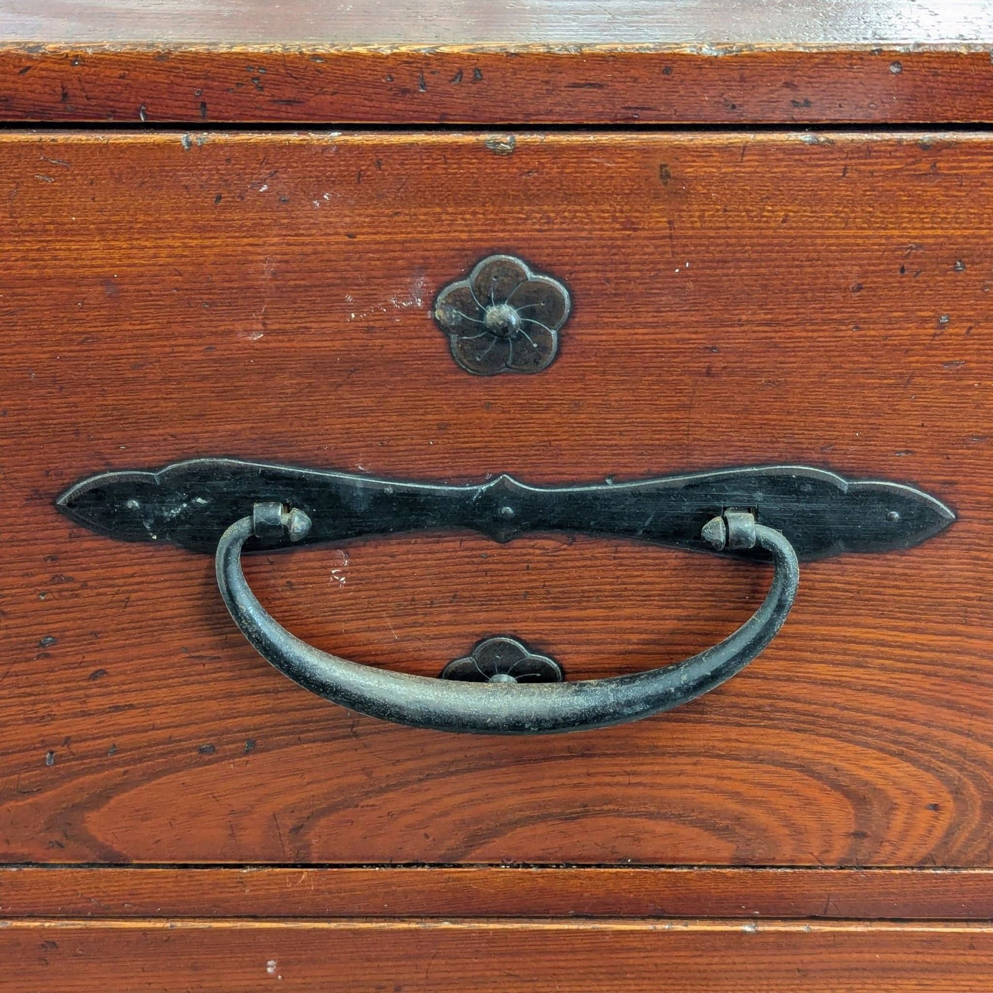 Japanese Nihonmatsu/Tansu Chest – Wooden Dresser with Iron Hardware - Thumbnail 6