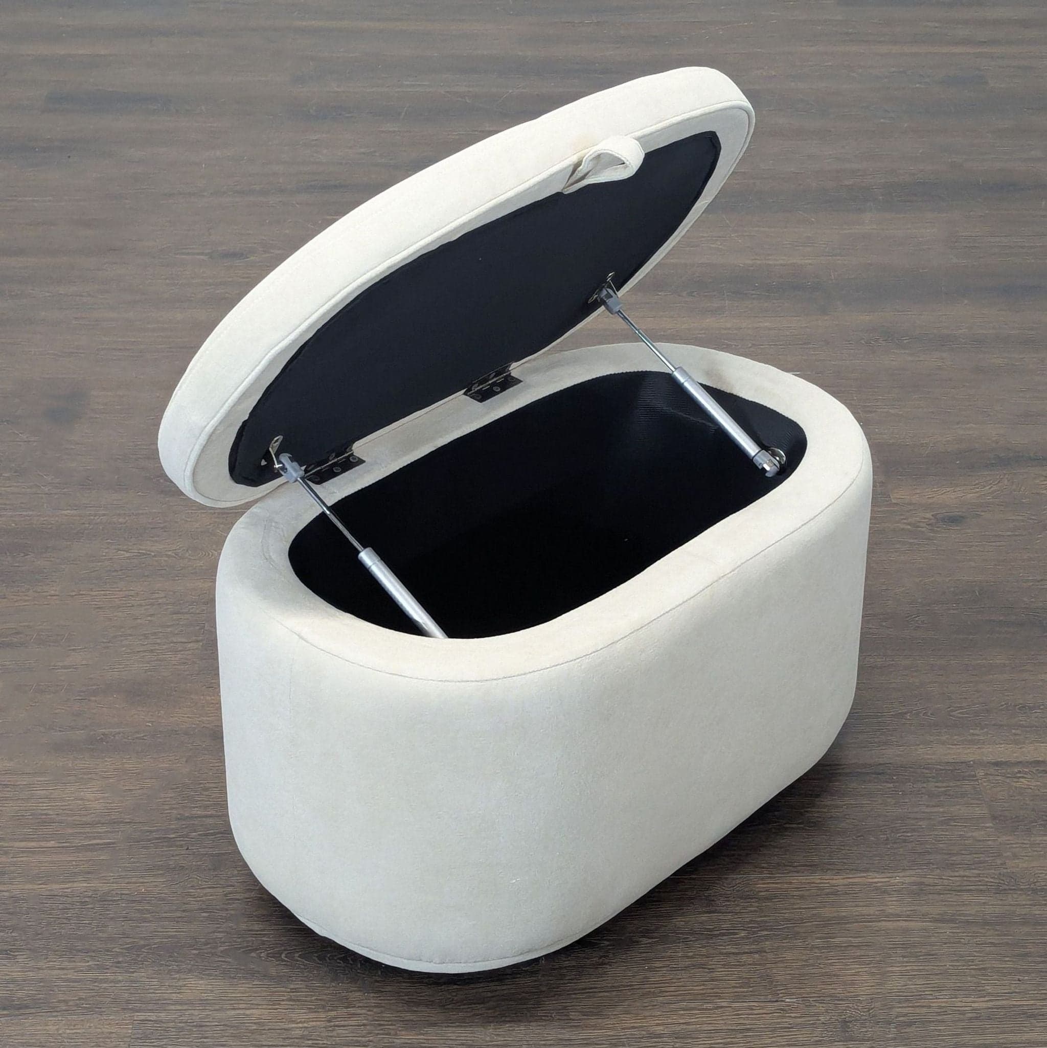 Nurture & Upholstered Oval Storage Ottoman - Thumbnail 8
