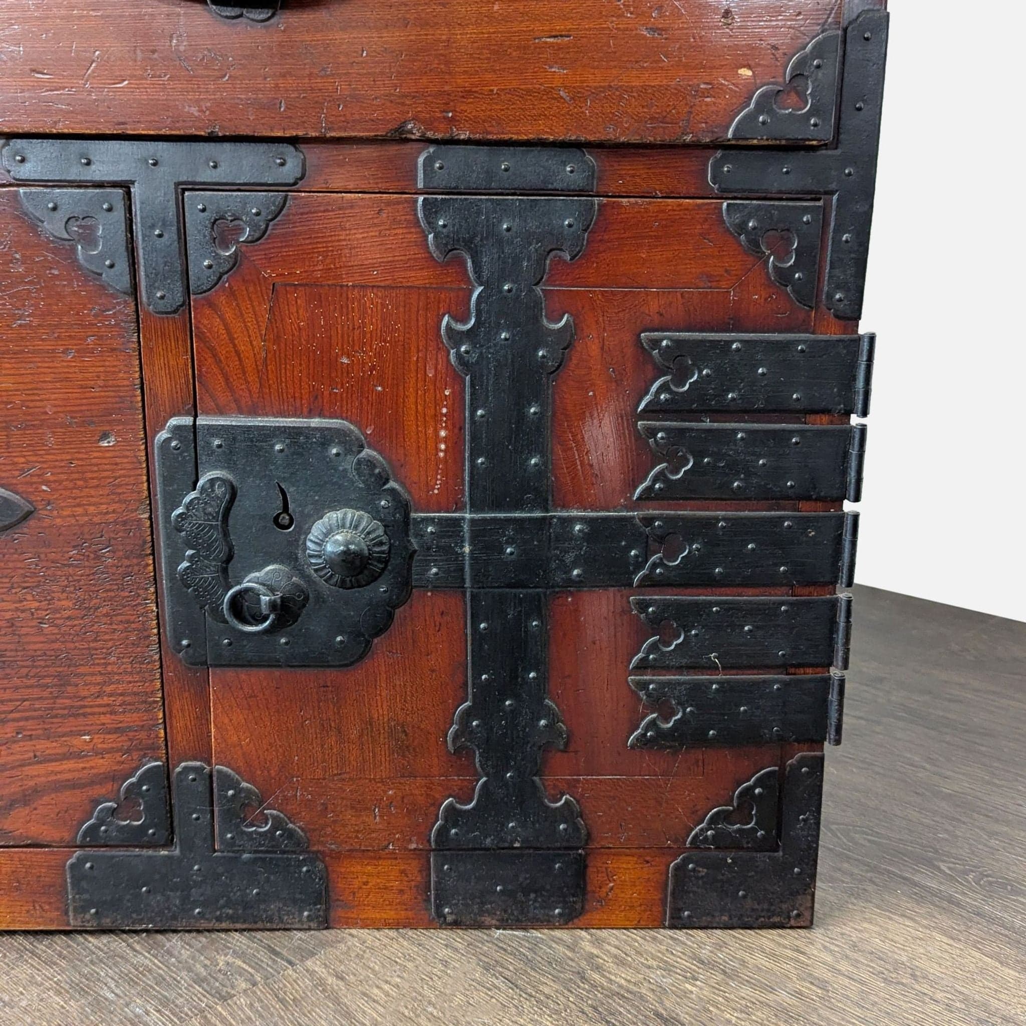 Japanese Nihonmatsu/Tansu Chest – Wooden Dresser with Iron Hardware - Thumbnail 14