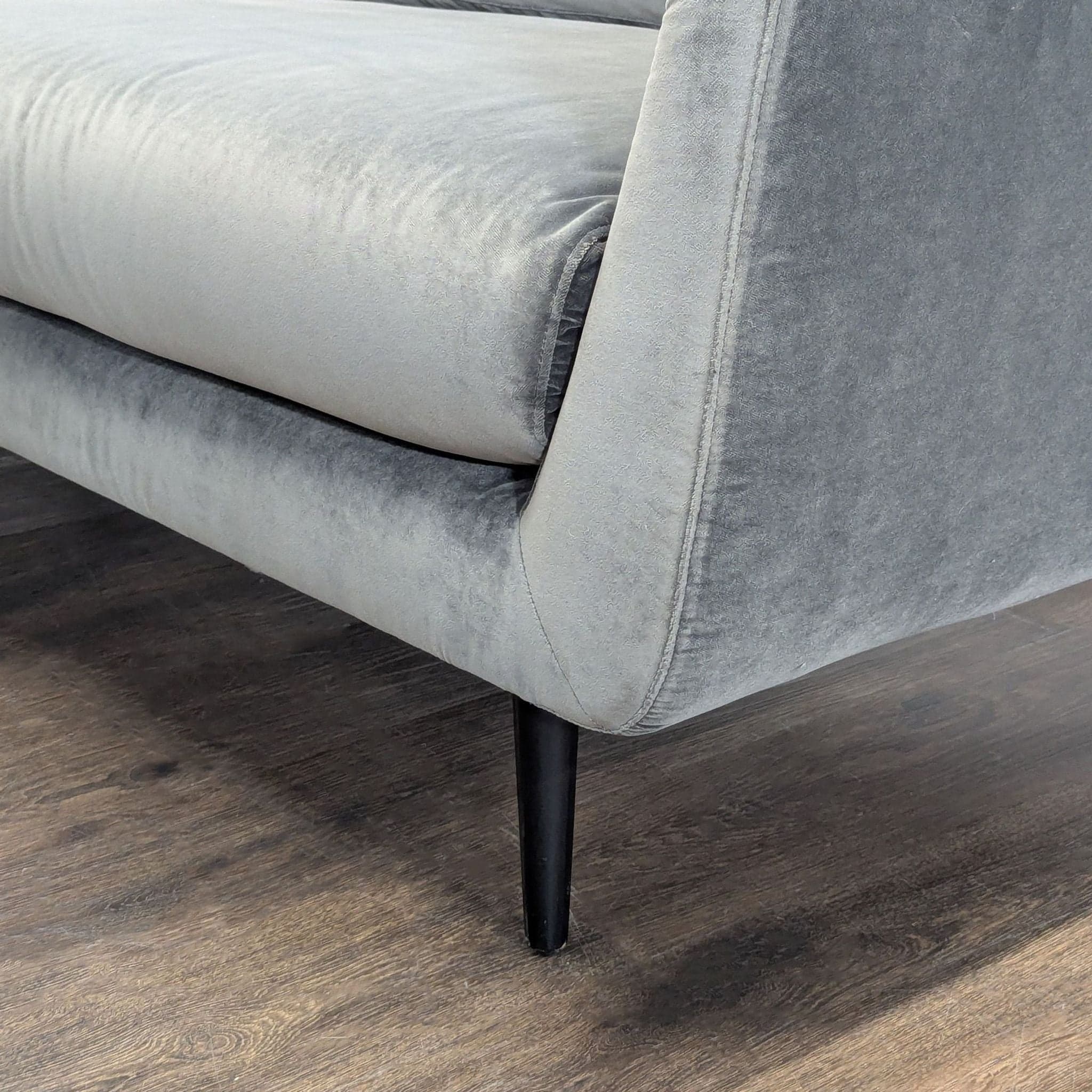 Sits For Crate And Barrel 3-Seat Dark Gray Sofa - Thumbnail 5