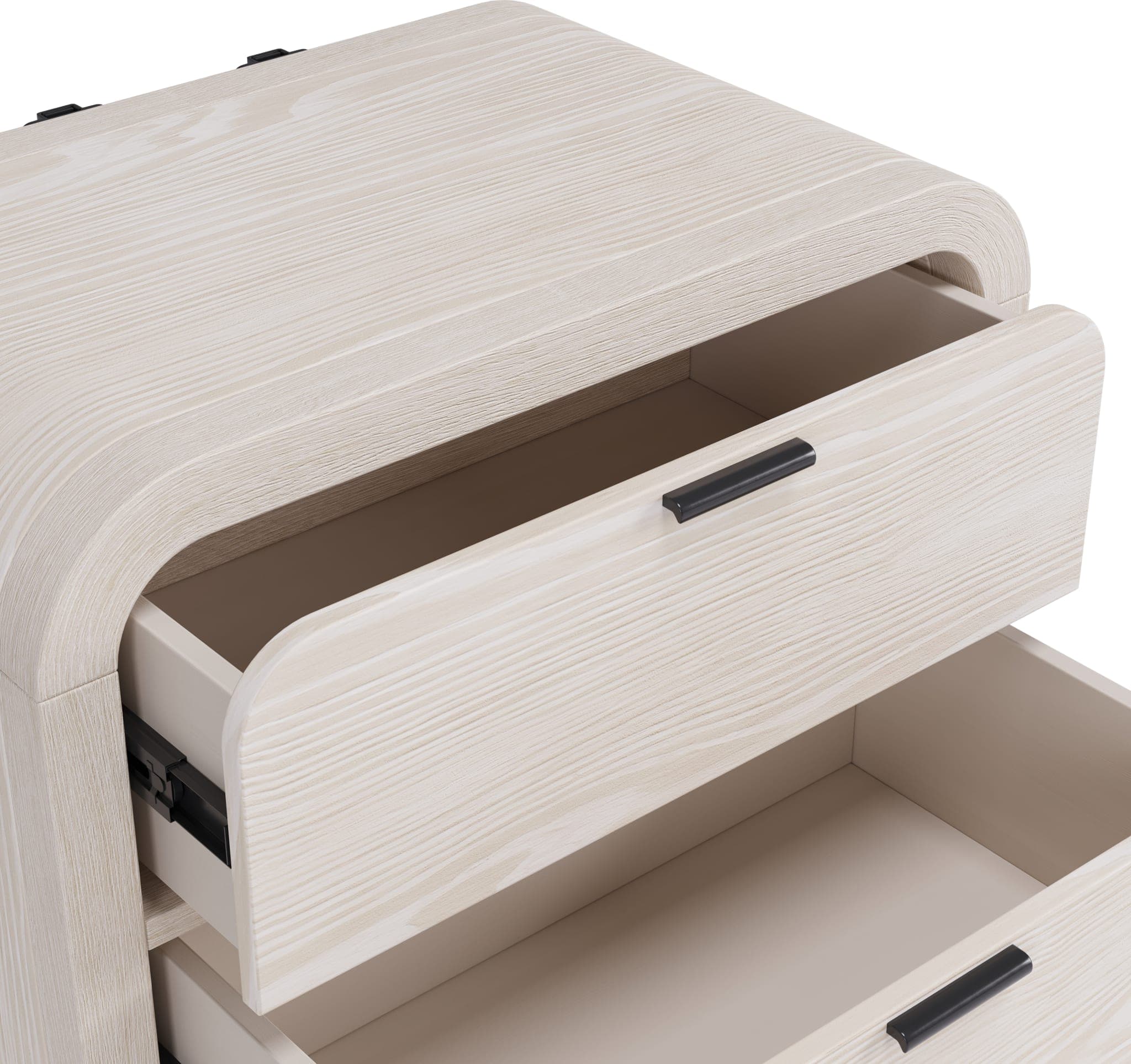 Modus Drake Two Drawer USB-Charging Nightstand in Sugar FFE-1498 - Thumbnail 3