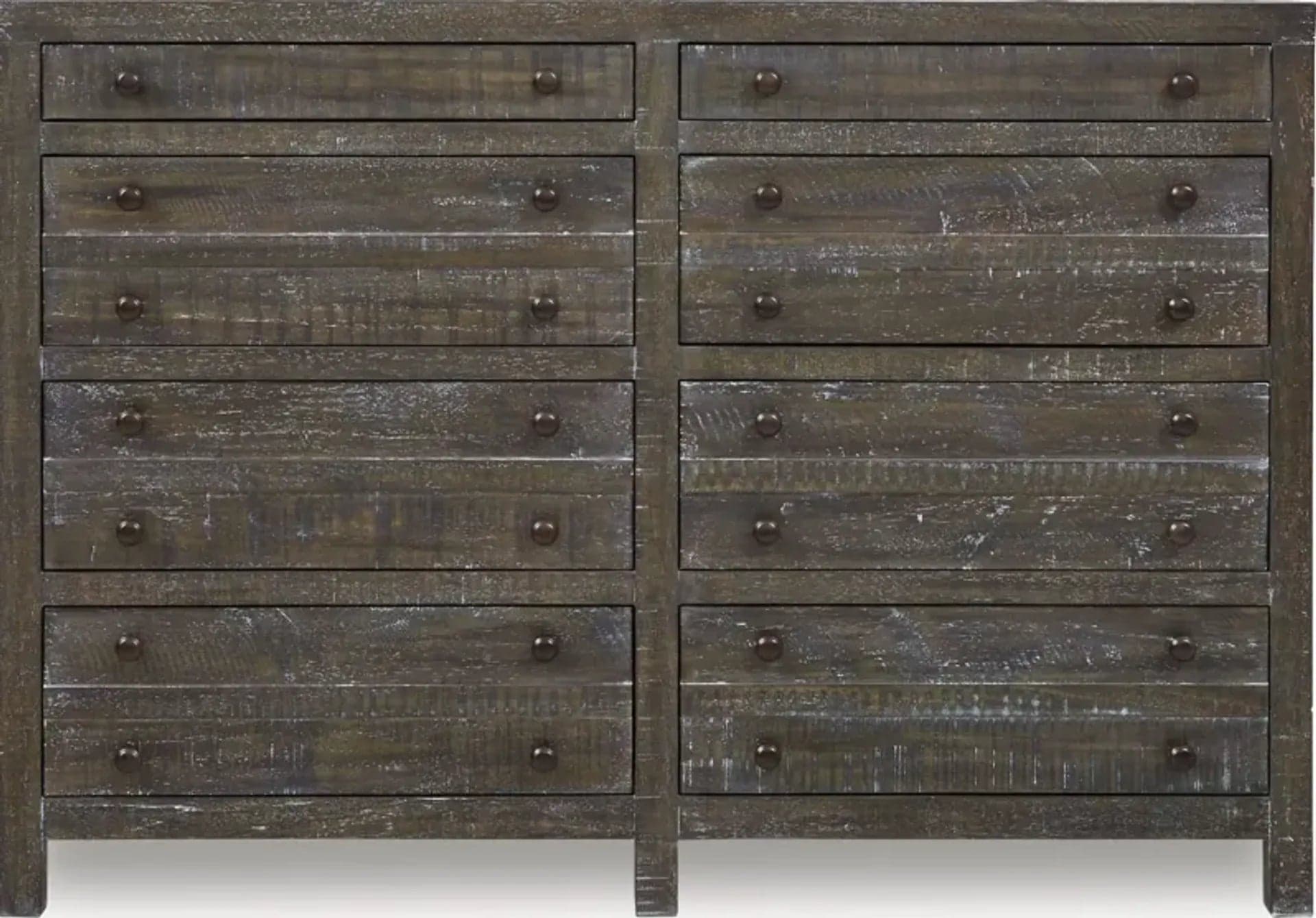Modus Townsend Solid Wood Eight Drawer Dresser Chest in Gunmetal 2 FFE-1481 - Thumbnail 2