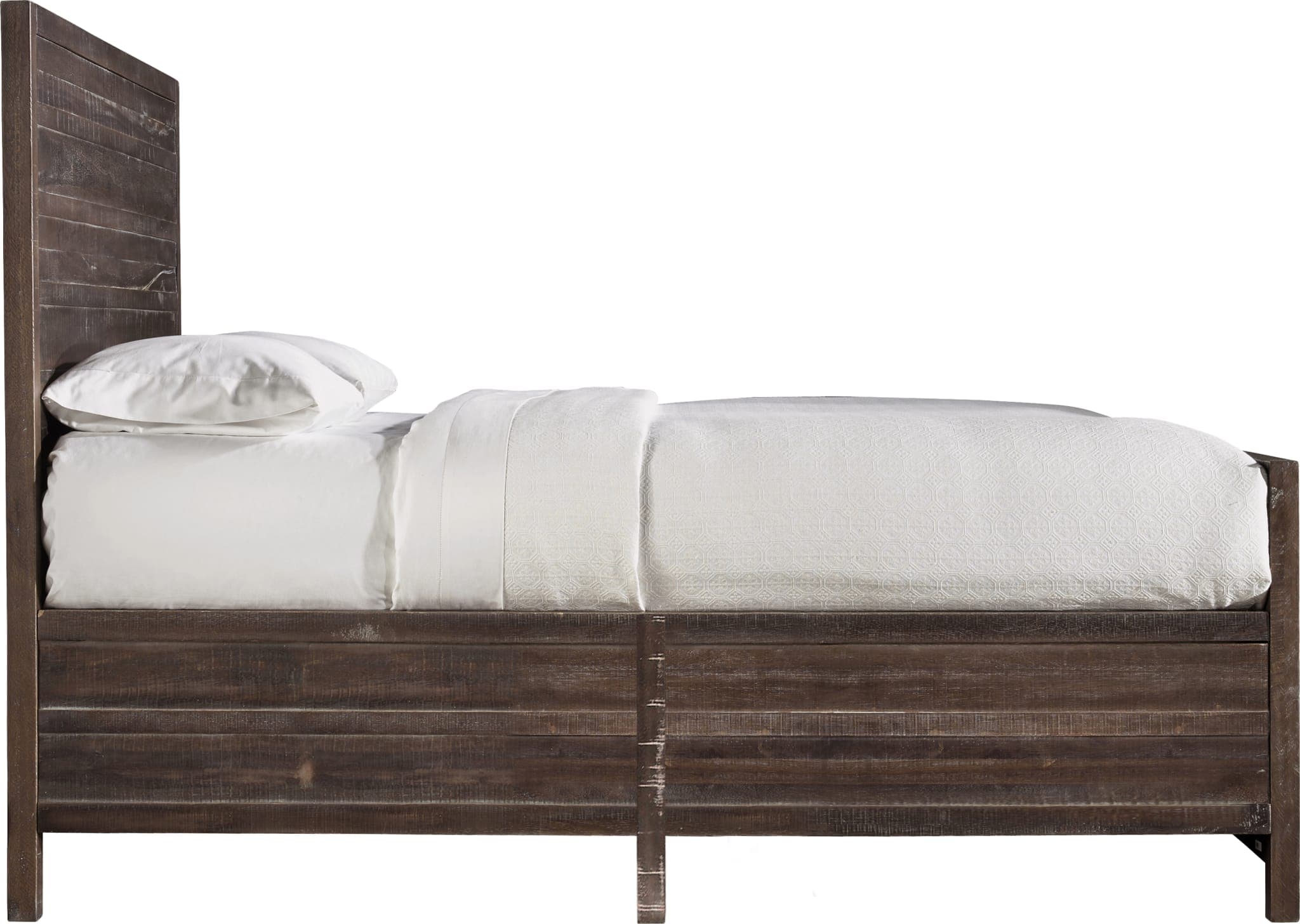 Modus Townsend King-size Solid Wood Panel Bed in Java & Rails/Slats FFE-1492 - Thumbnail 3