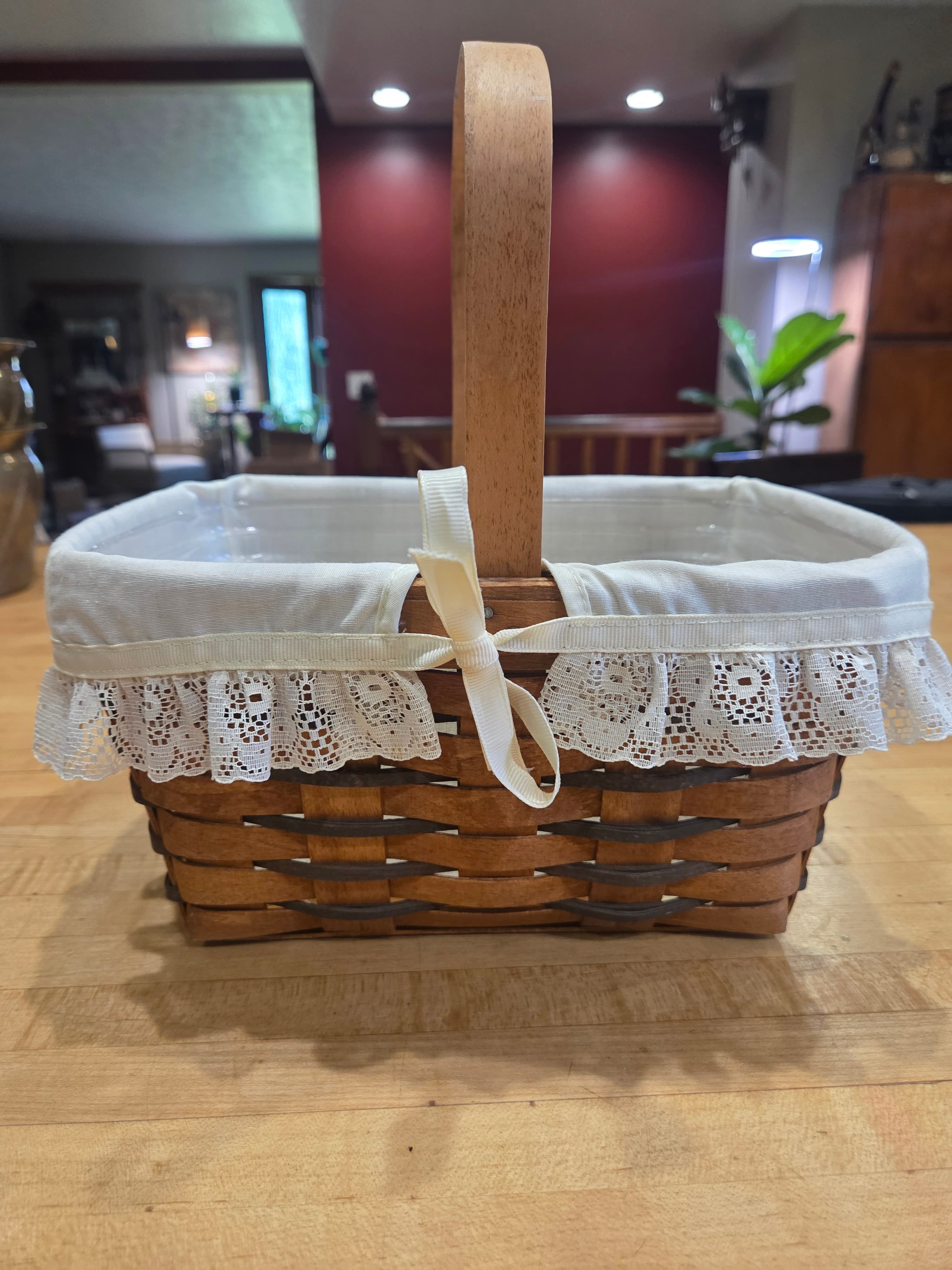 Vintage 1992 Longaberger Rectangle Market Basket Handle Liner and Protector