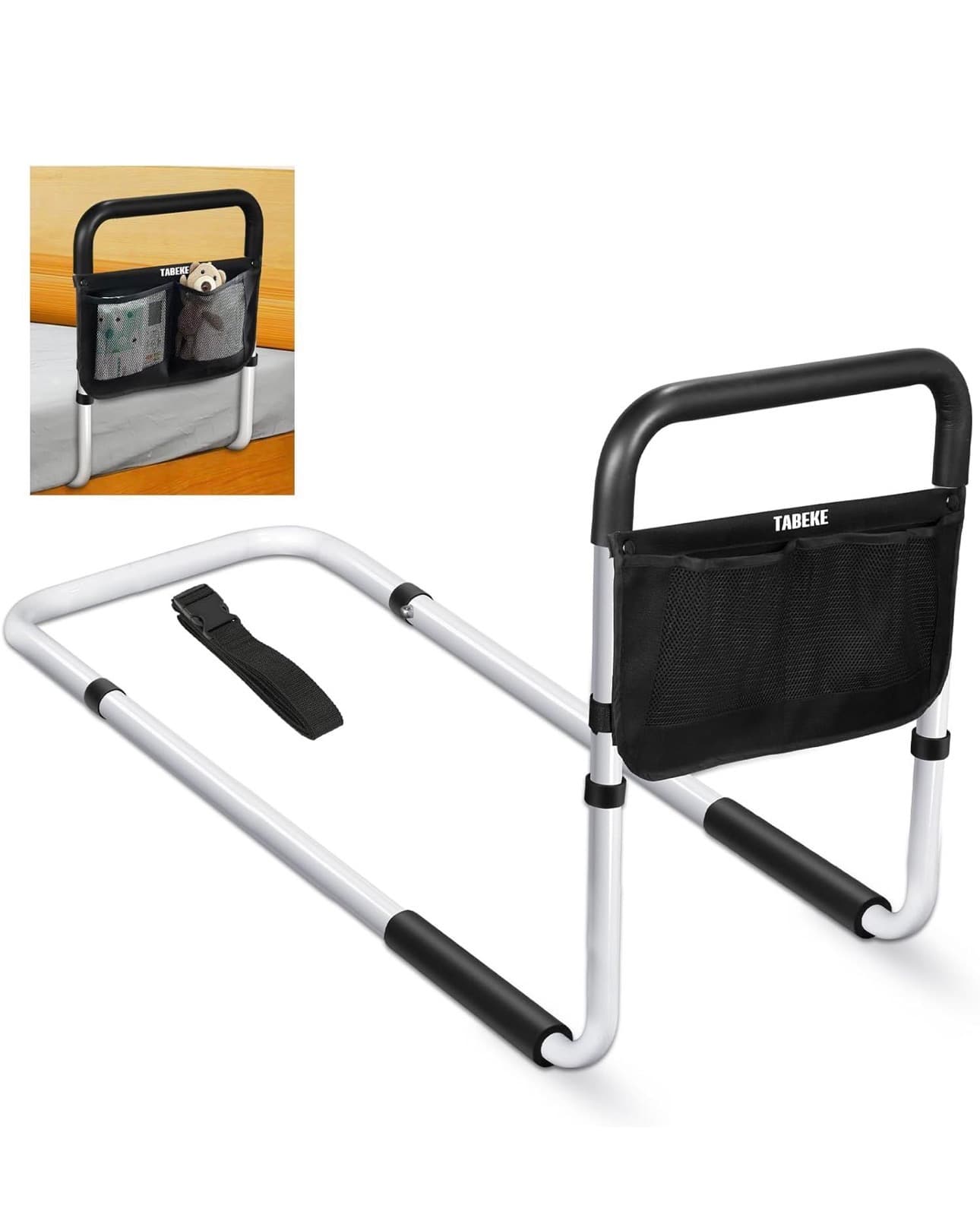 Tabeke Bed Rail with Foam Handle and Storage Pocket - Thumbnail 3