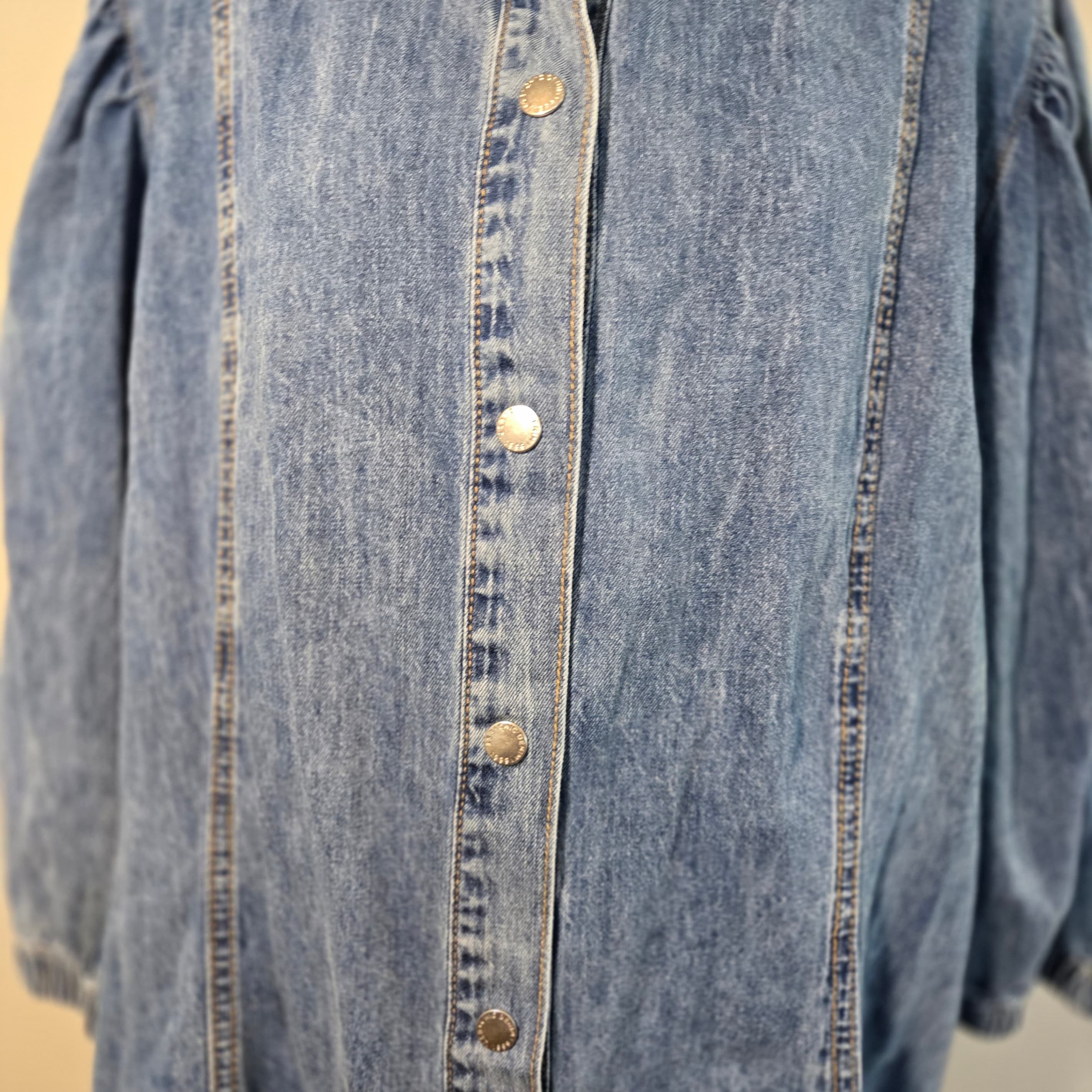 City Chic Denim Button-Up Dress Size L NWT - Thumbnail 7