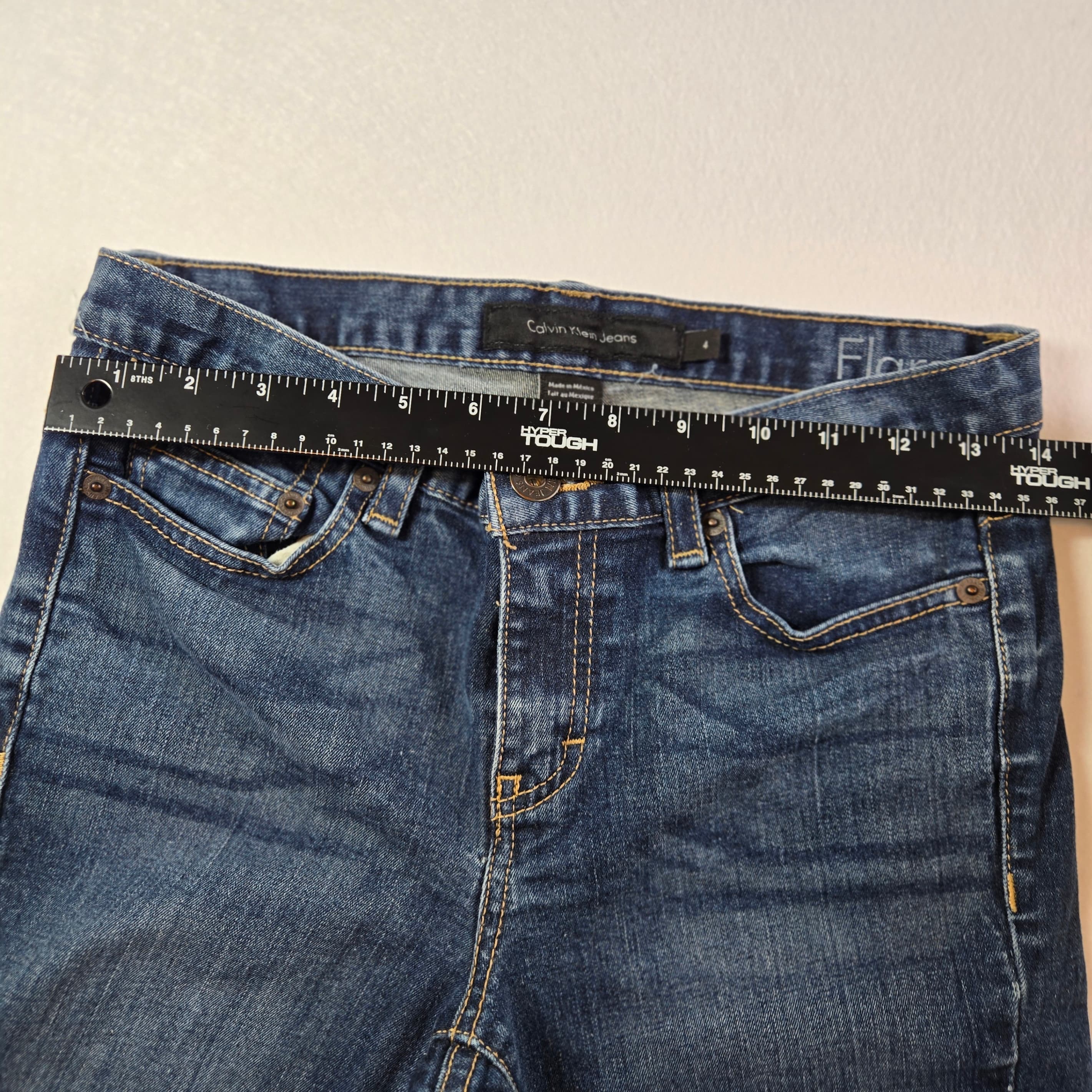 Calvin Klein Flare Jeans Size 4 - Thumbnail 6