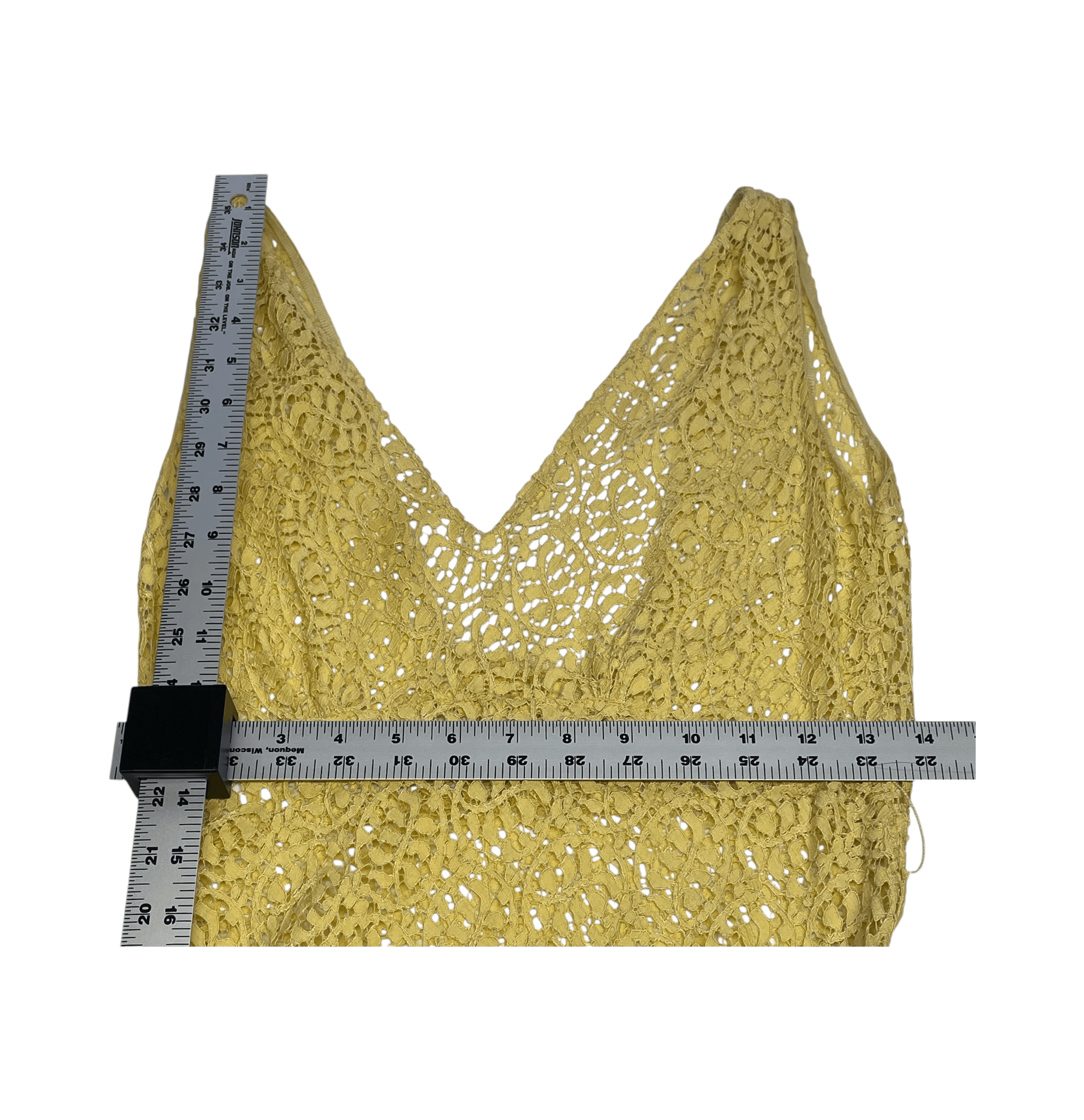 Vintage 1930s Lace Dress 3 Piece Set Yellow Lace Evening Ensemble Jacket Belt XS - Thumbnail 24