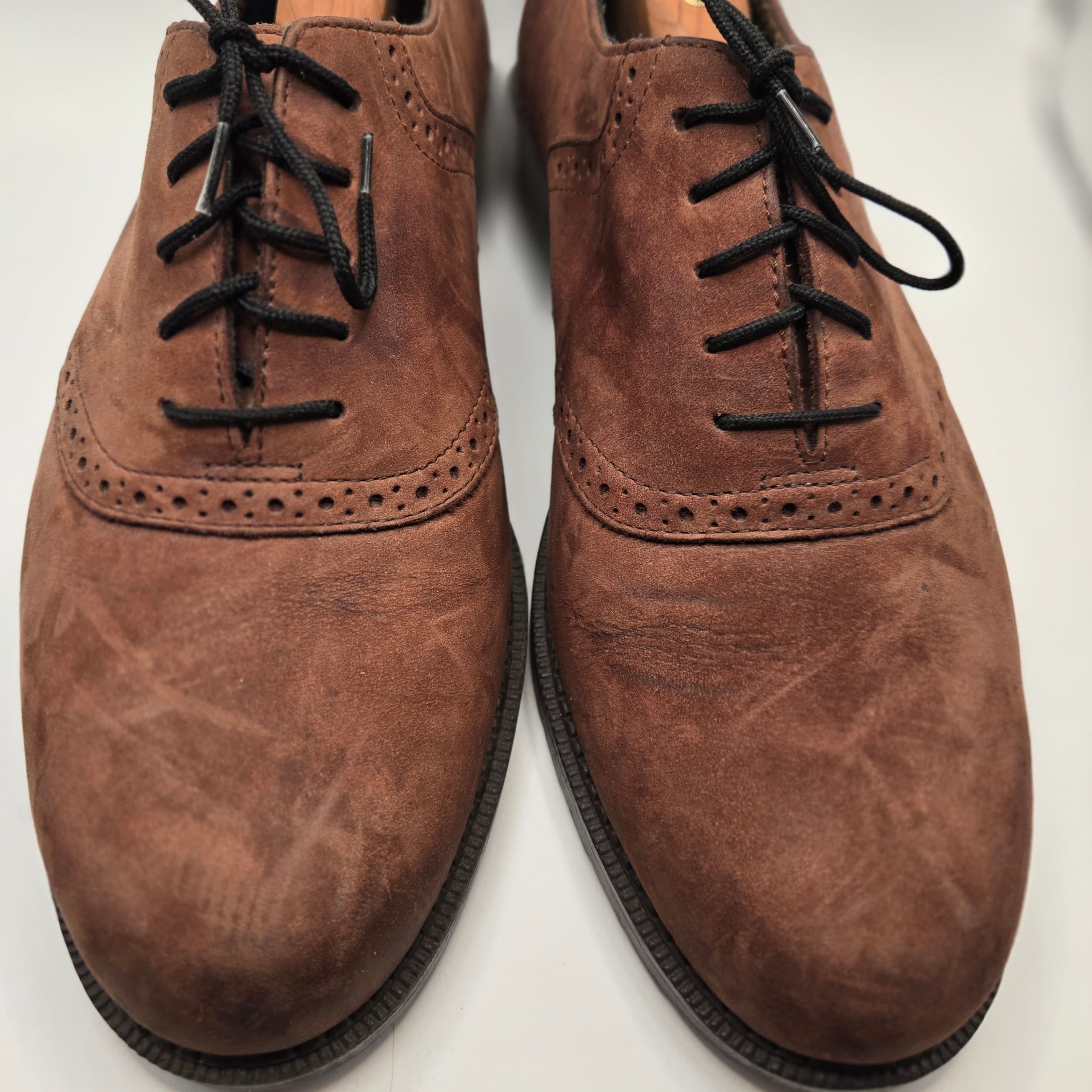 Rockport Brown Leather Oxford Shoes Size 10.5 - Thumbnail 4