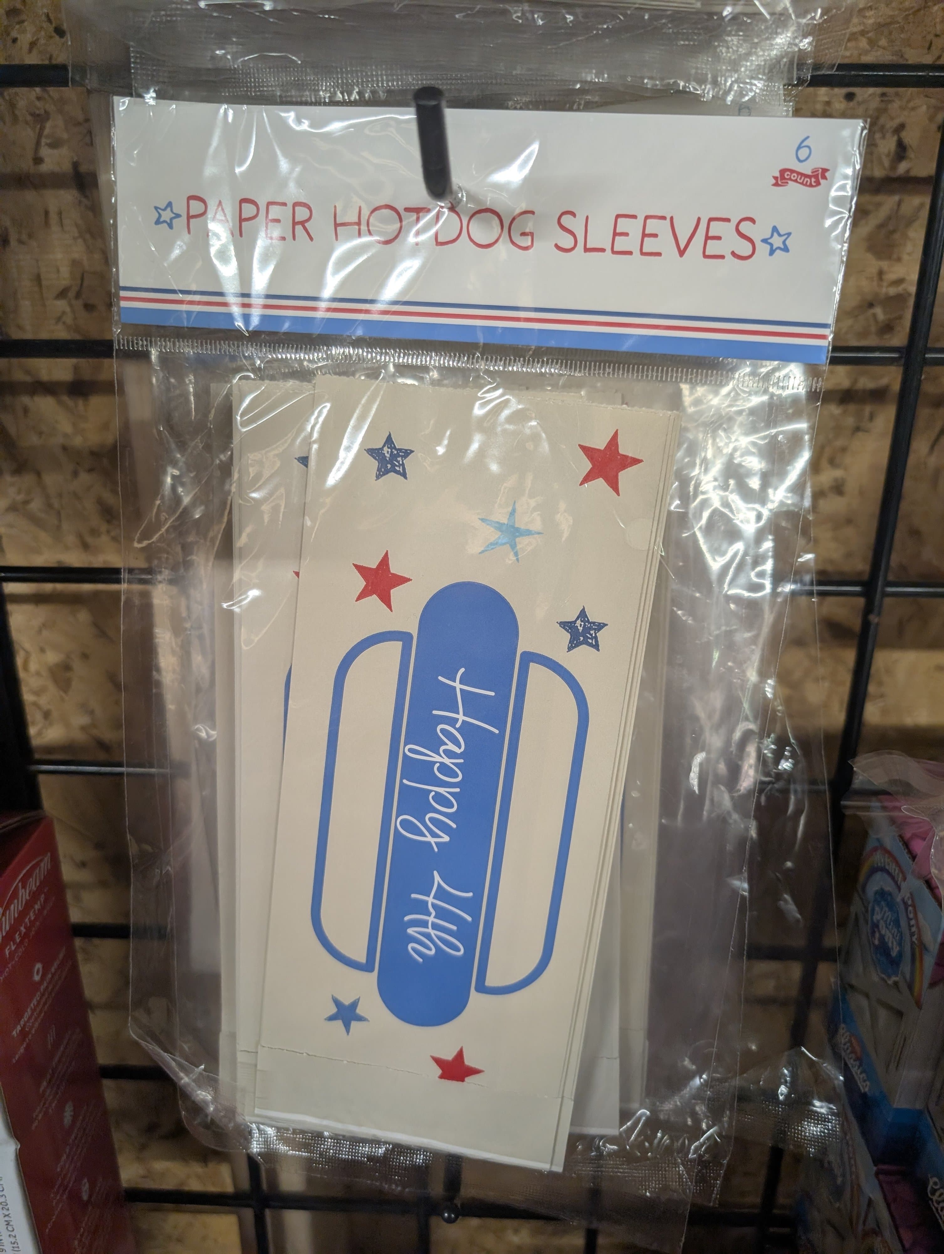 Patriotic Paper Hotdog Sleeves 6 Count - Thumbnail 2