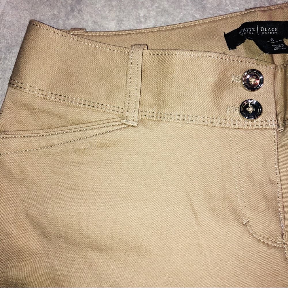 WHITE HOUSE BLACK MARKET NWT CROPPED CAPRI CHINO - Thumbnail 2
