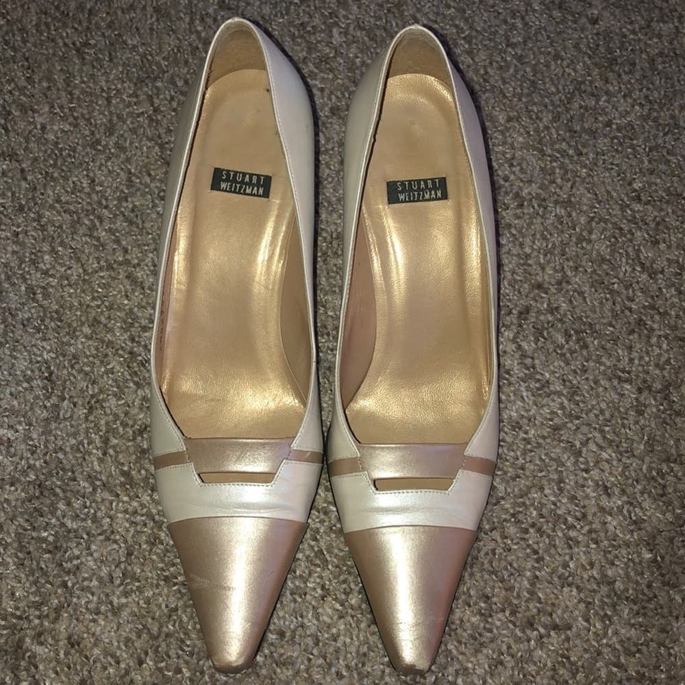 Stuart Weitzman metallic Peacenik Pumps - Thumbnail 6