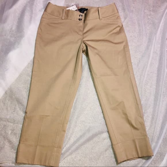 WHITE HOUSE BLACK MARKET NWT CROPPED CAPRI CHINO - Thumbnail 9