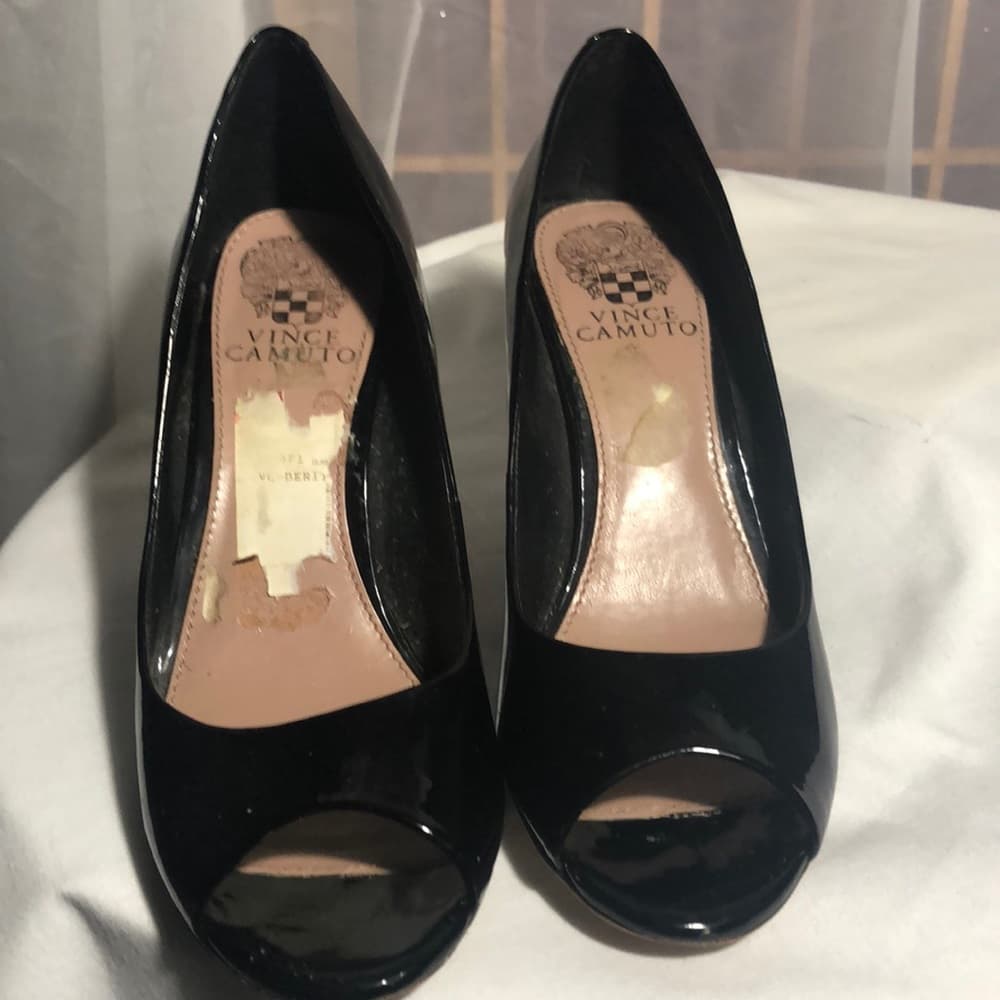 Vince Camuto block heel open toe Pumps - Thumbnail 3