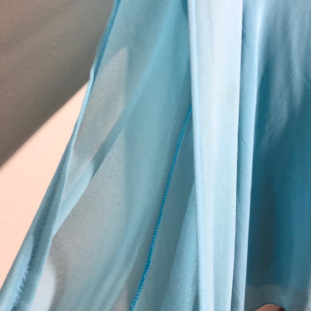 Hi-Lo sheer mini dress 👗 with slit sleeves Large - Thumbnail 6