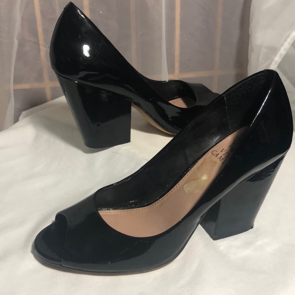 Vince Camuto block heel open toe Pumps - Thumbnail 5