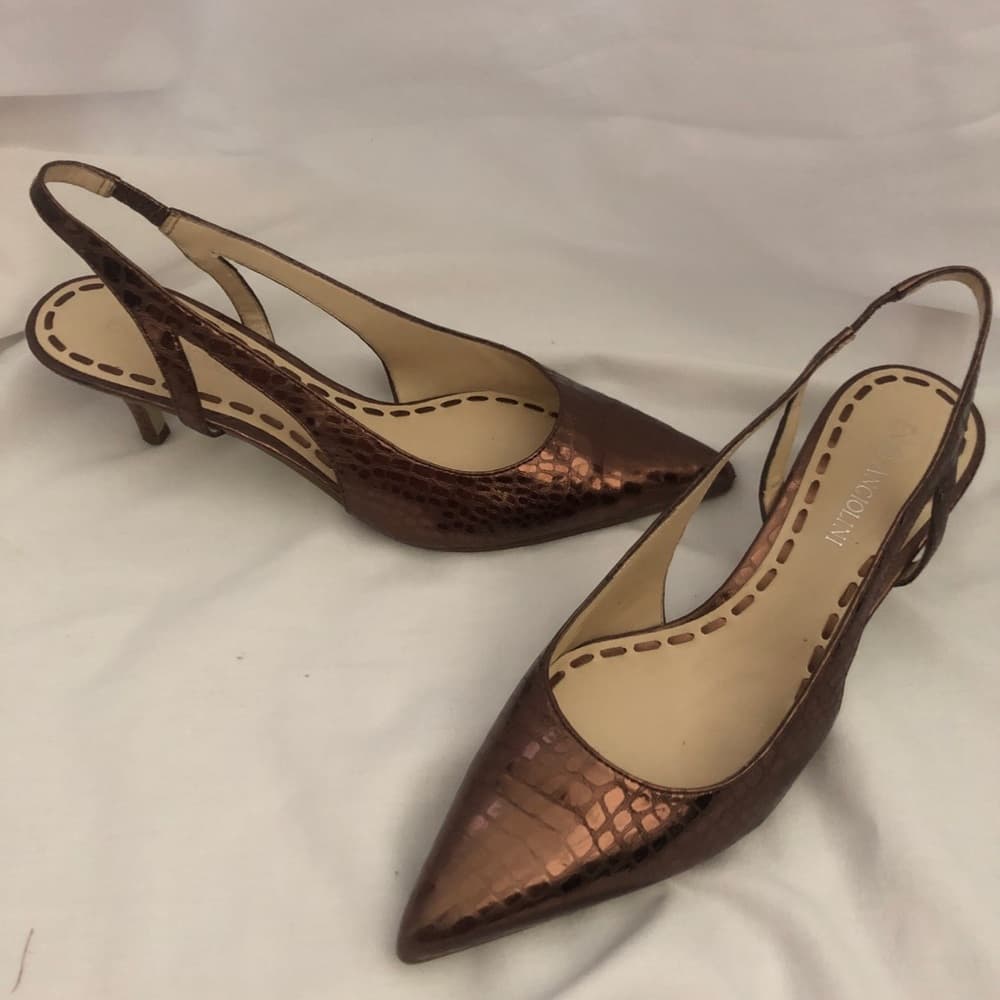 Enzo Angiolini metallic slingbacks - Thumbnail 6