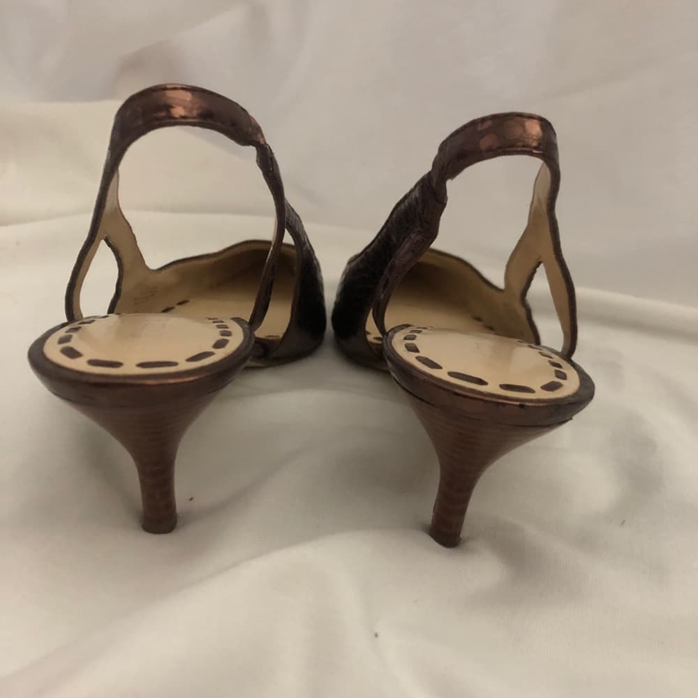 Enzo Angiolini metallic slingbacks - Thumbnail 4