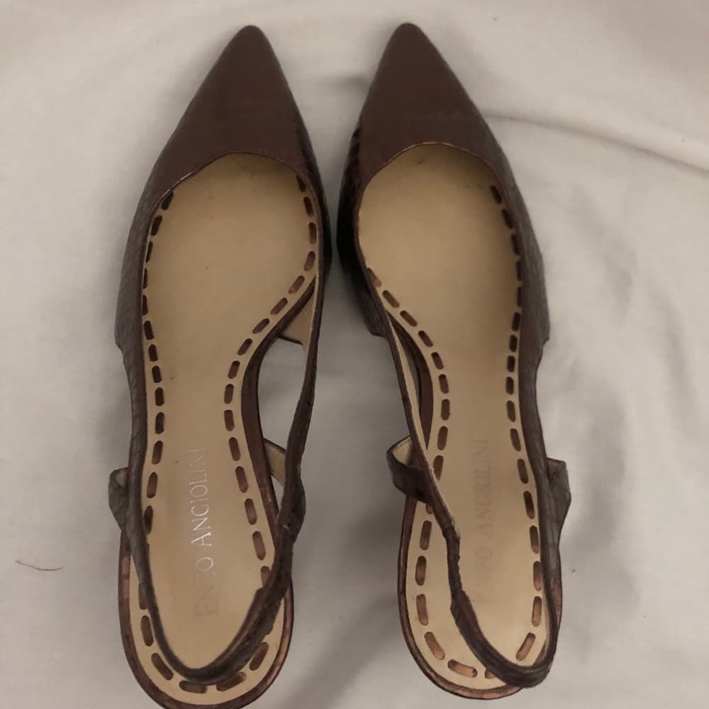 Enzo Angiolini metallic slingbacks - Thumbnail 5