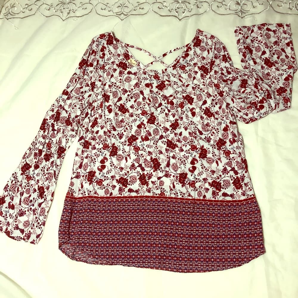 Womens peasant Top Size L (12-14) cage back - Thumbnail 3