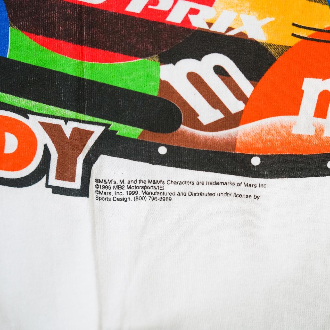 Vintage #NASCAR tee featuring Ernie Irvan. M&M Racing Team graphics throughout. Pristine condition, Size adult large. Features autograph on the front. #MarsCandy - Thumbnail 4