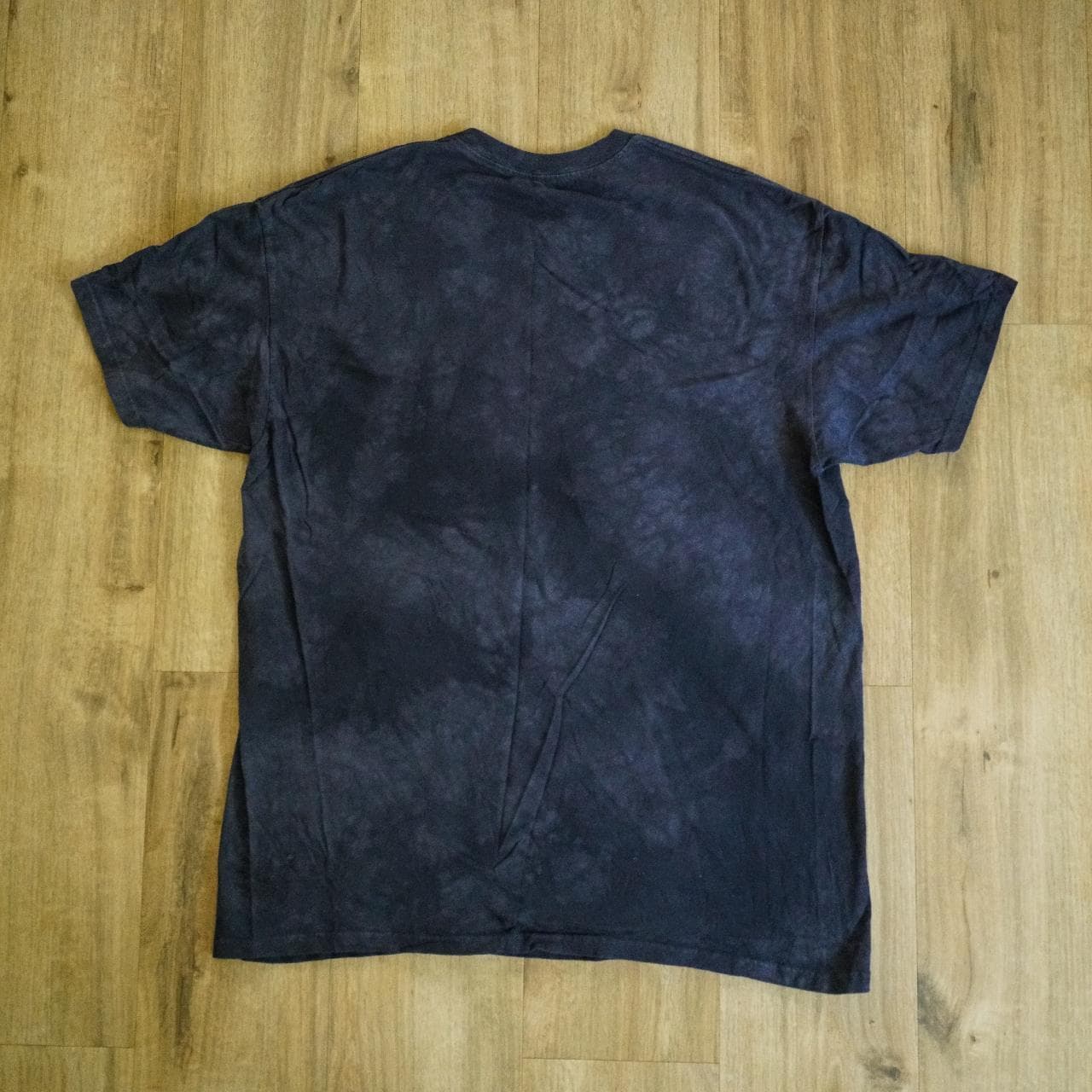 Tie-dye Donald #Trump merch tee in navy and grey. Features crazy full-color front graphics and tie-dye texture all over. Adult size 2XL 🇺🇸 - Thumbnail 5