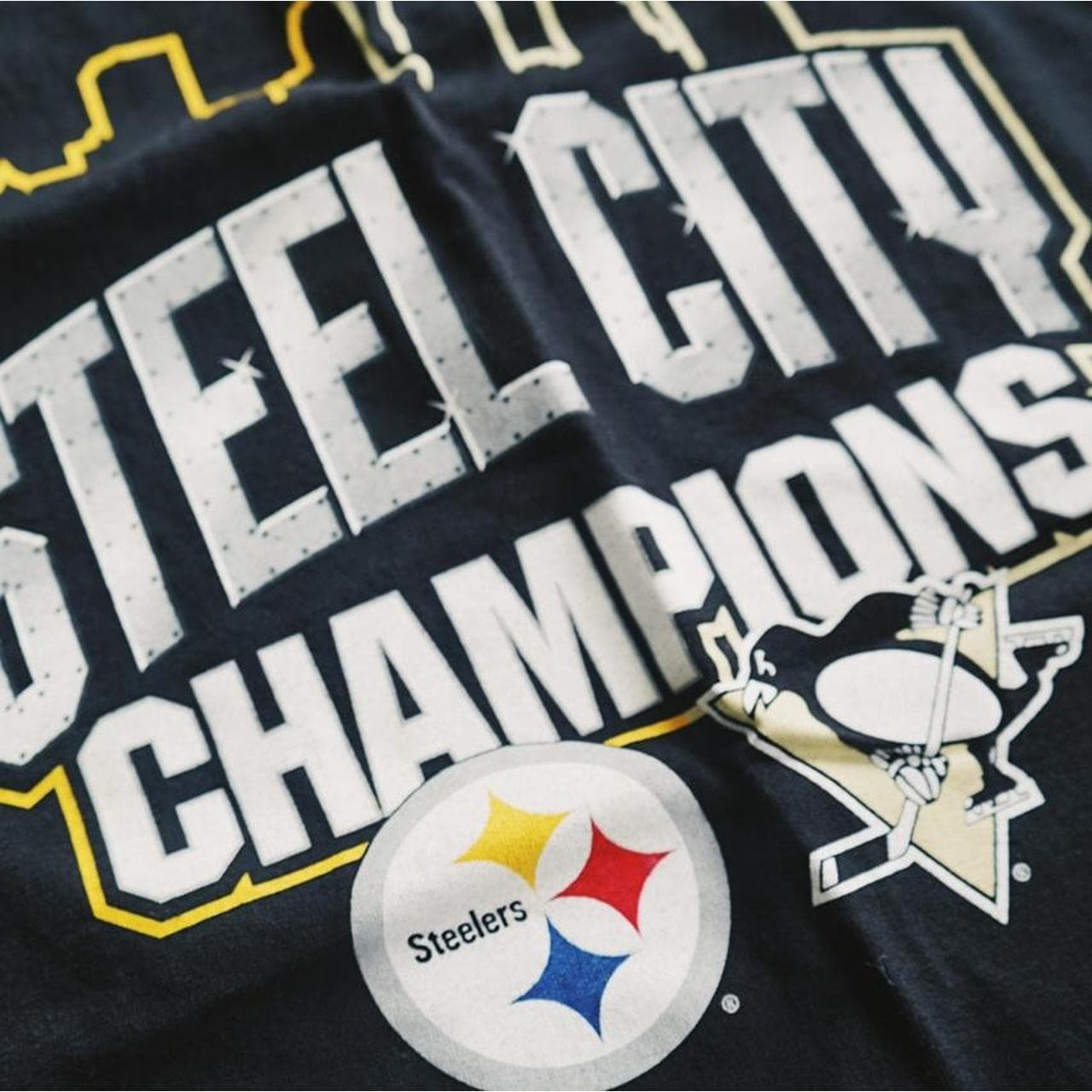 Steel City Champions 🏆 tee with front and back graphics #NFL. Size Small. - Thumbnail 2