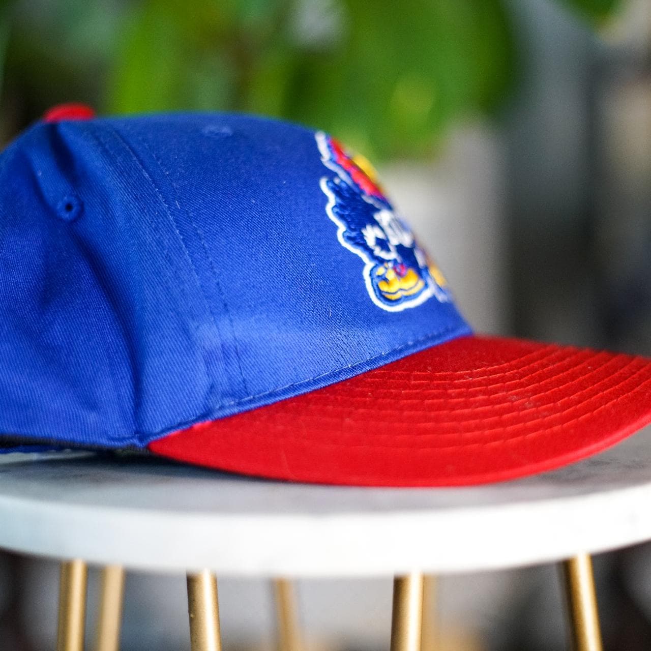 Kansas University baseball cap with velcro closure. Grey underbrim with school logo on front and "KANSAS" on the back 🧢 - Thumbnail 2
