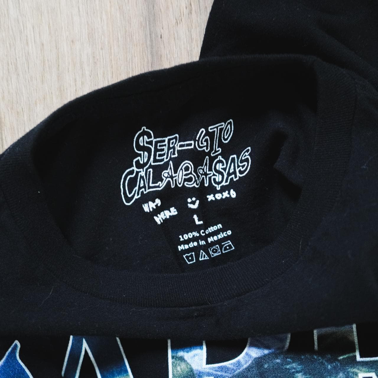 Sergio Calabasas Harry Styles tee in black with a full-color graphic on the front. Size adult large 🎒 #OneDirection #TourMerch - Thumbnail 3