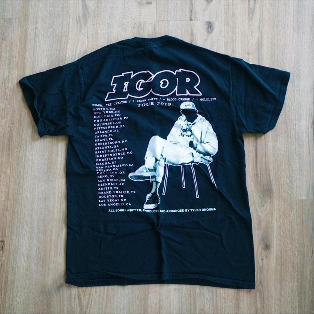 Tyler the Creator 2019 tour tee, IGOR. Black and pick with front and back graphics. Size S. - Thumbnail 4