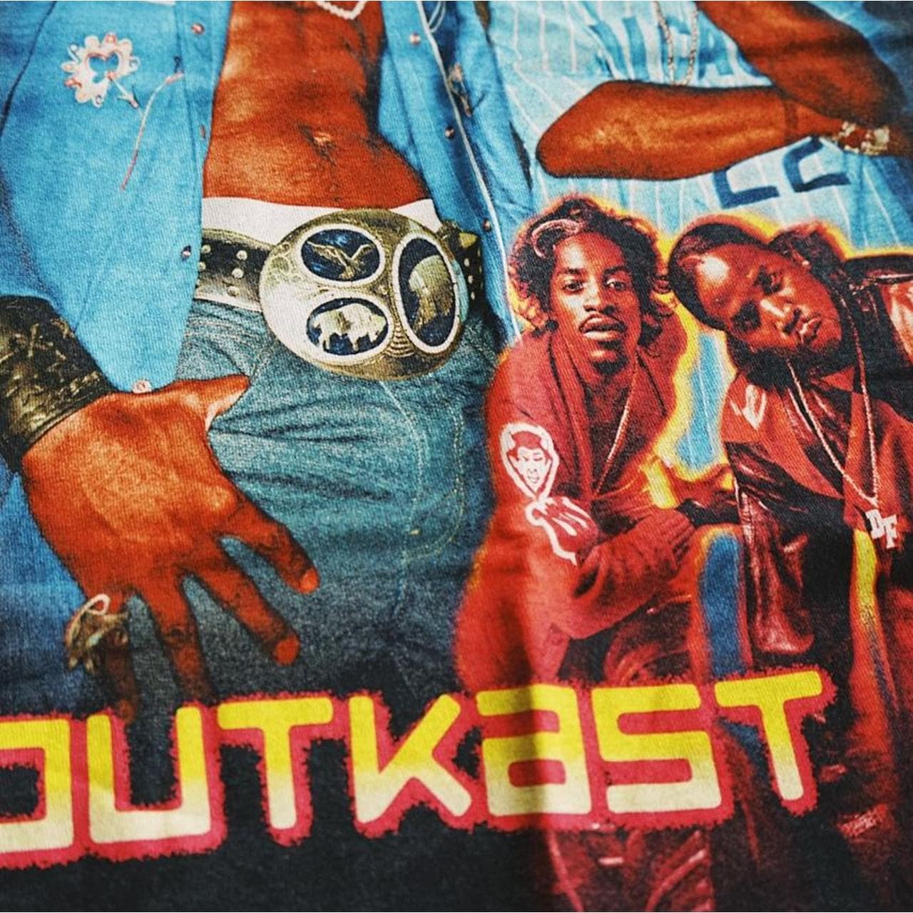 OutKast tee new with tags. Distressed black wash with front graphic. #raptee - Thumbnail 3