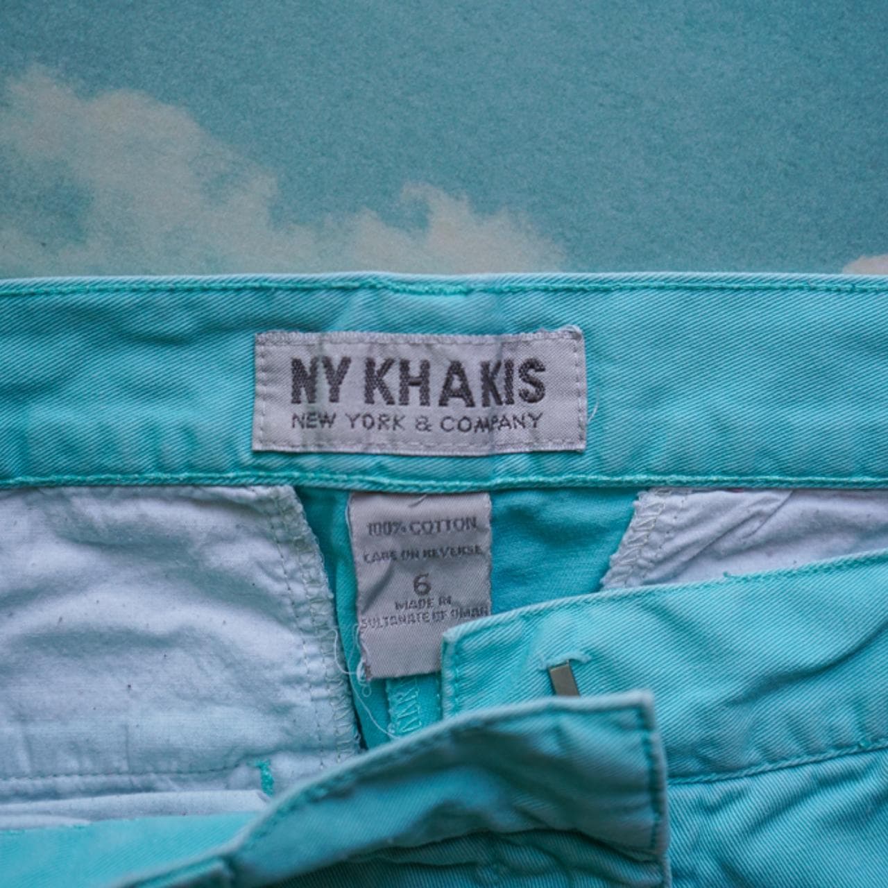 Vintage women's robin egg blue khaki shorts. Size 6 🐥 - Thumbnail 3